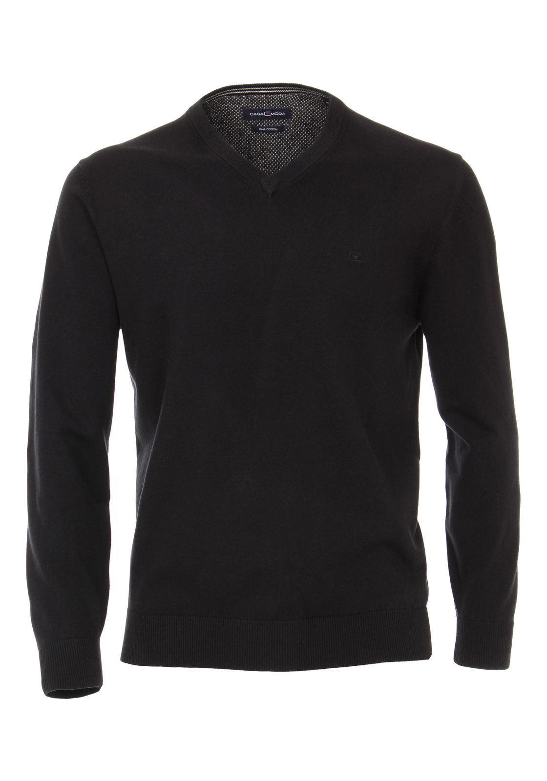 1-4060031196406-casa-moda-trui_HR CASA MODA heren trui katoen, V-hals, zwart