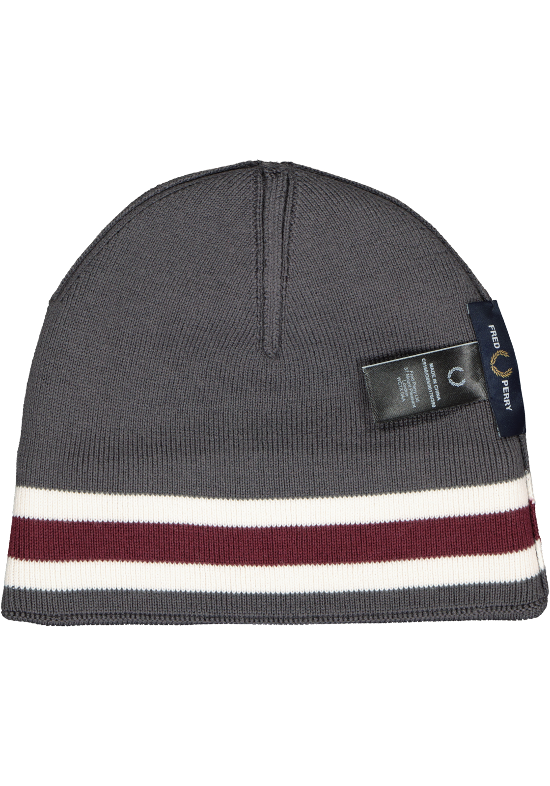 2-5034606165158_fred_perry_muts_HR Fred Perry merino wol beanie muts, antraciet