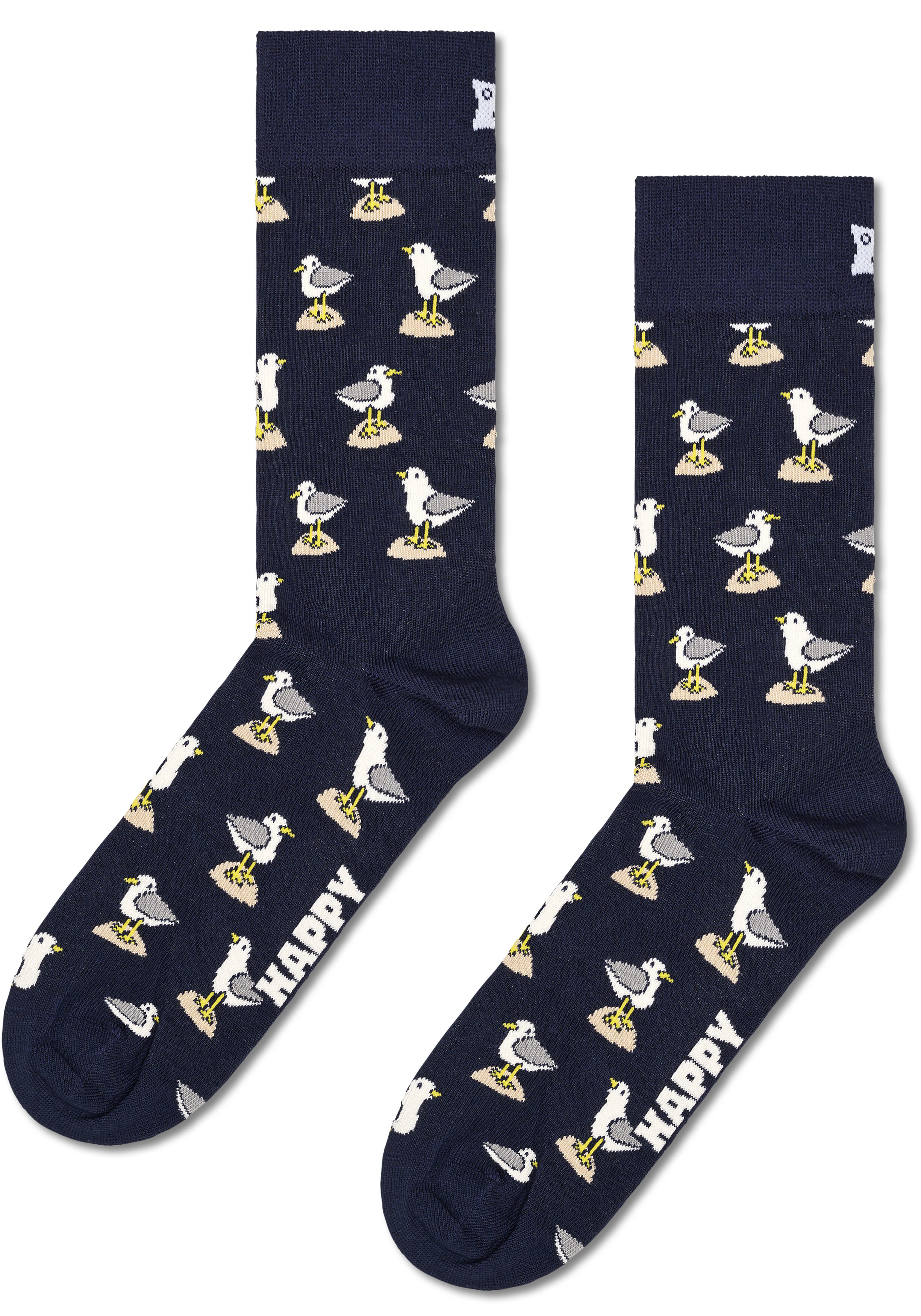 Happy Socks Seagull Sock, unisex sokken, navy