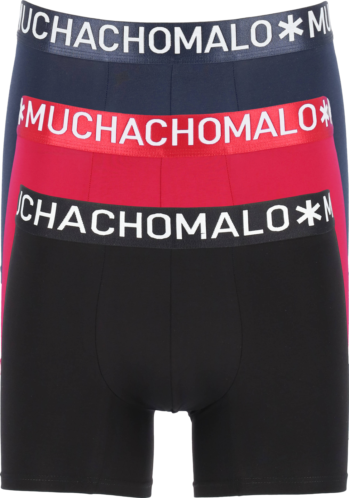 1-8718168688931-muchachomalo-boxershorts-light-cotton-3p_HR Muchachomalo Light Cotton boxershorts (3-pack), heren boxers normale lengte, blauw, rood en zwart