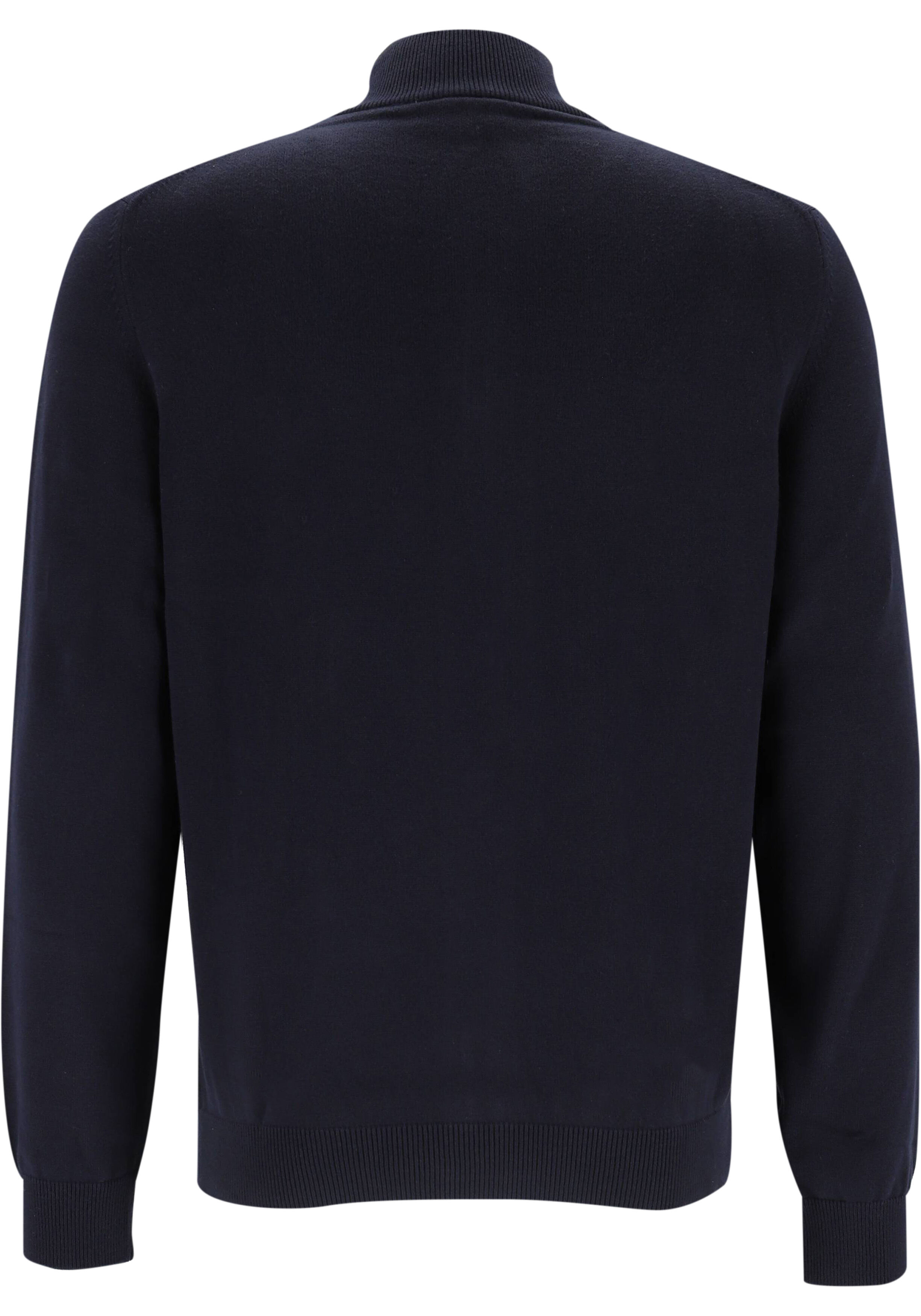 Lacoste heren vest katoen, met rits, navy blauw