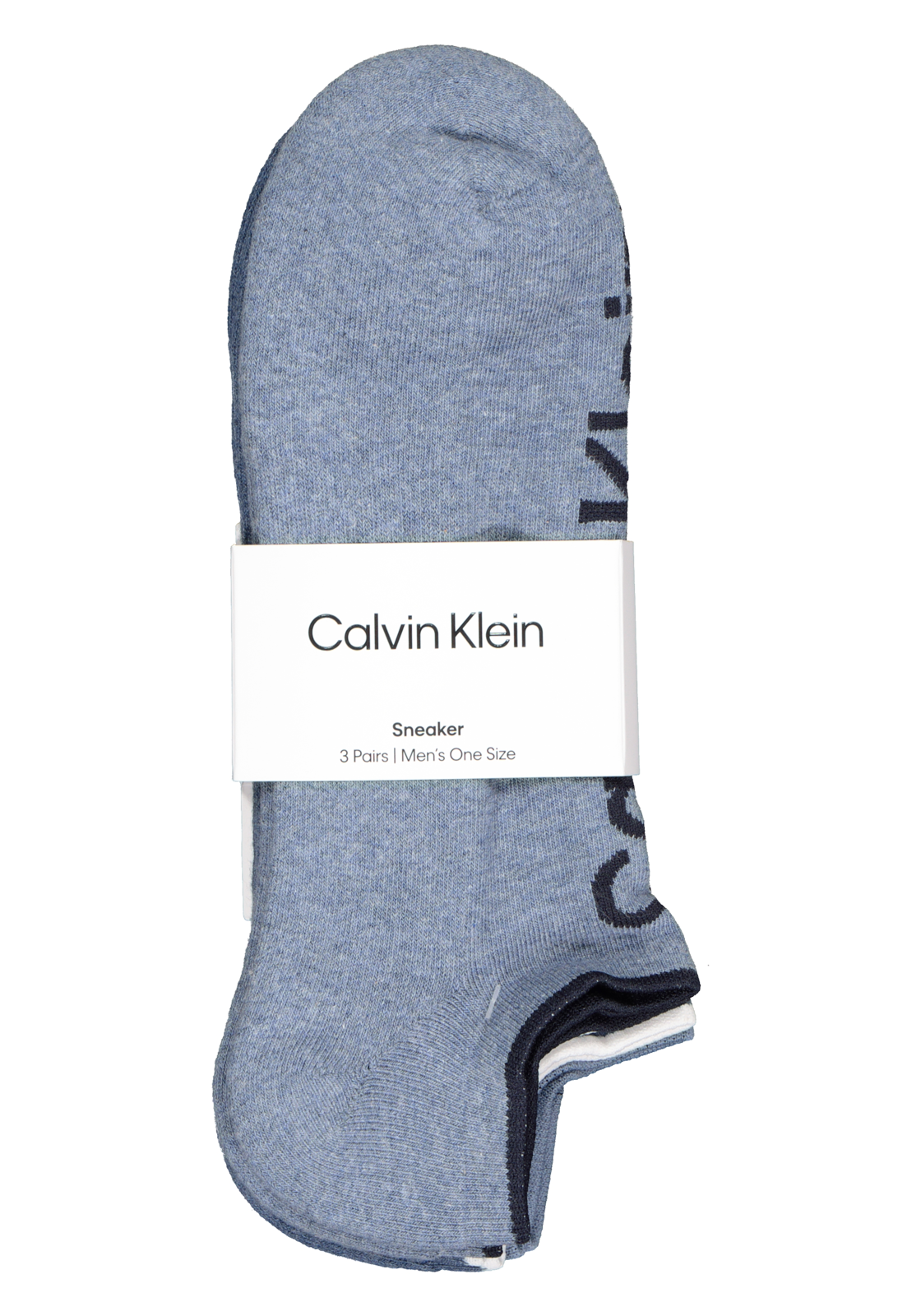 09-8720245219600_ck_sokken_3p_HR Calvin Klein herensokken Grant (3-pack), onzichtbare lage sportsokken, drie tinten jeansblauw