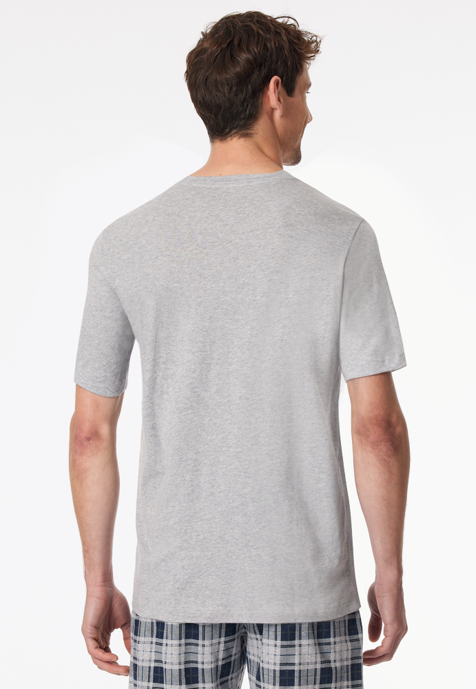 SCHIESSER Mix + Relax Shirt 1/2 arm, heren T-shirt korte mouw, grijsmelange