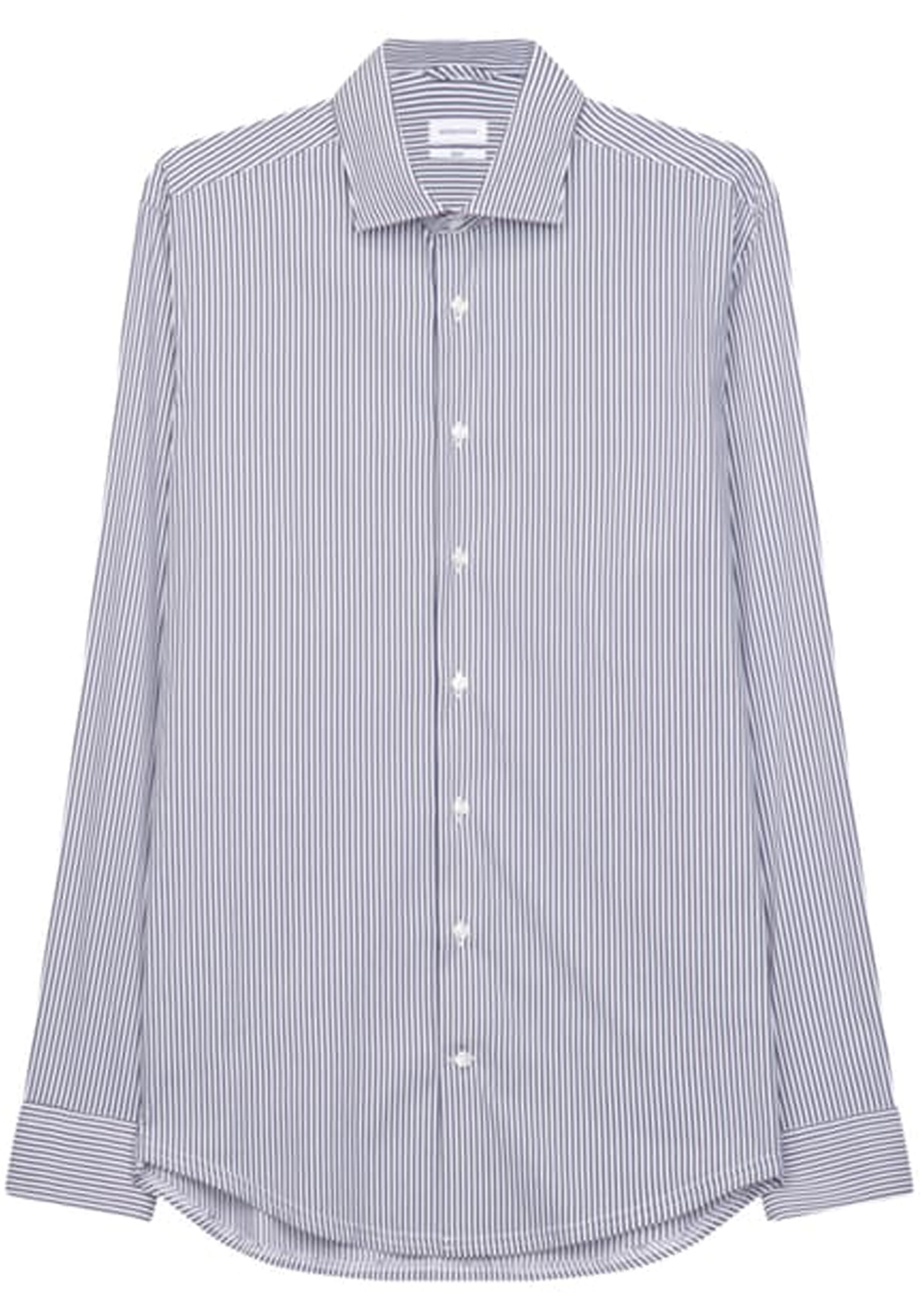 Seidensticker slim fit overhemd, popeline, blauw gestreept