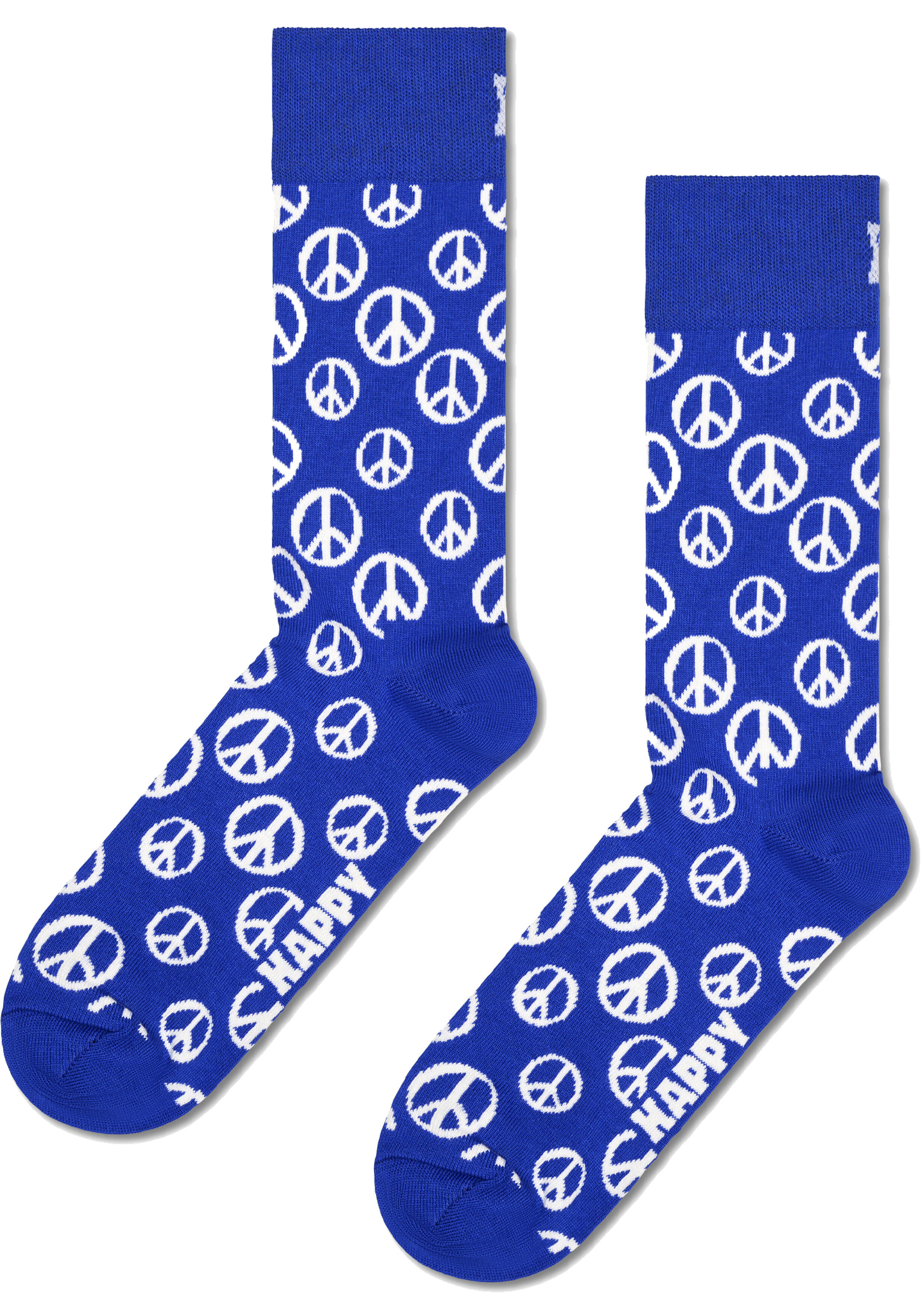 Happy Socks Peace Sock, unisex sokken, blauw