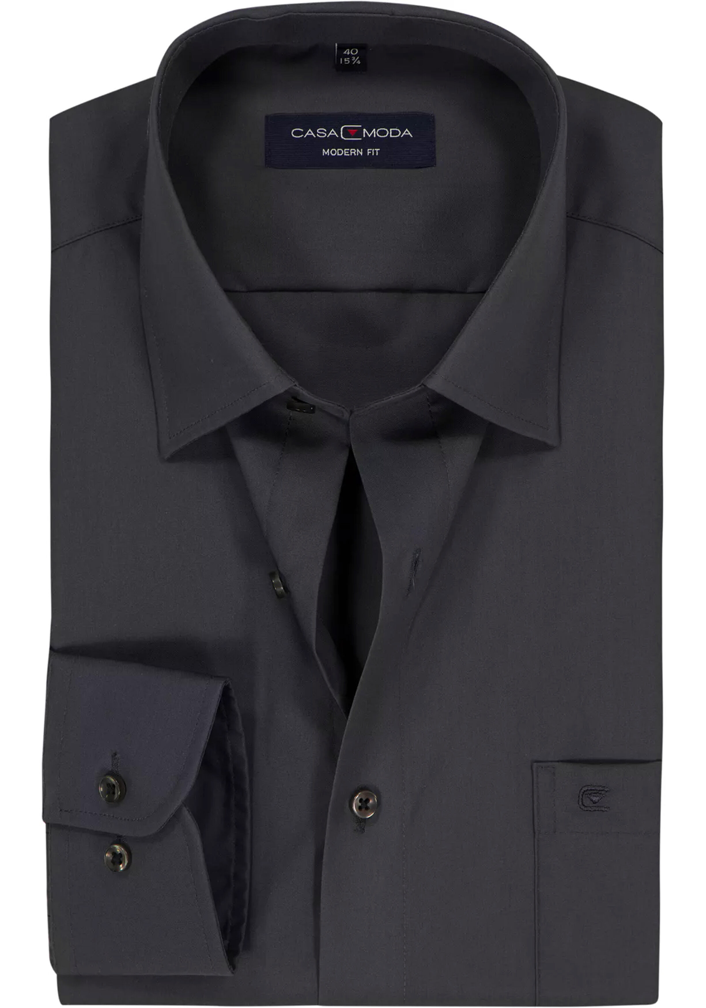 CASA MODA modern fit overhemd, antraciet grijs  