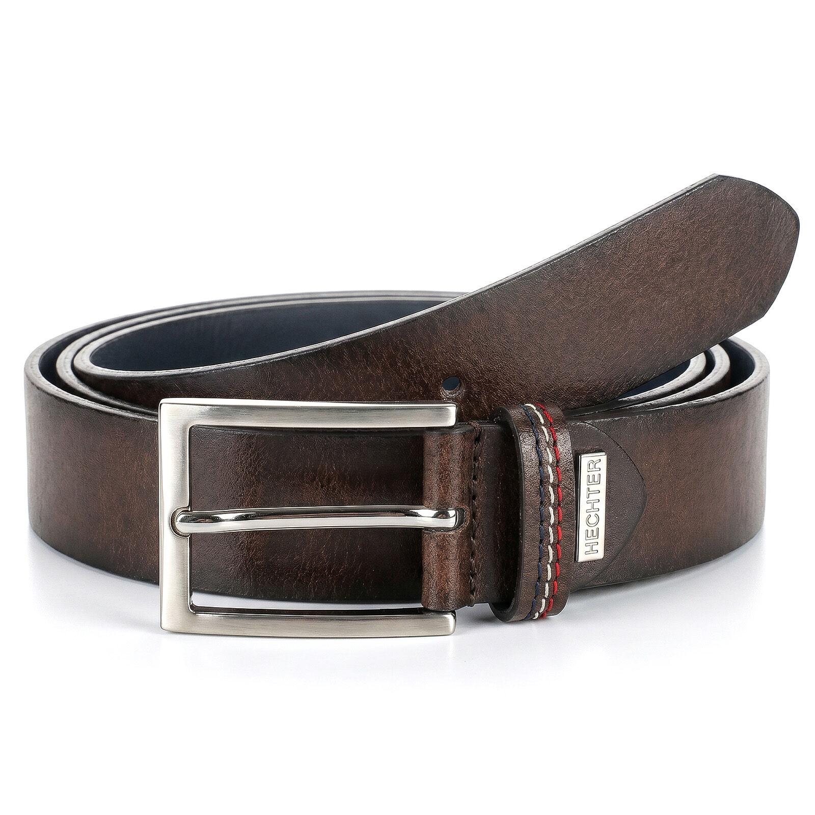 HECHTER leren heren riem, bruin