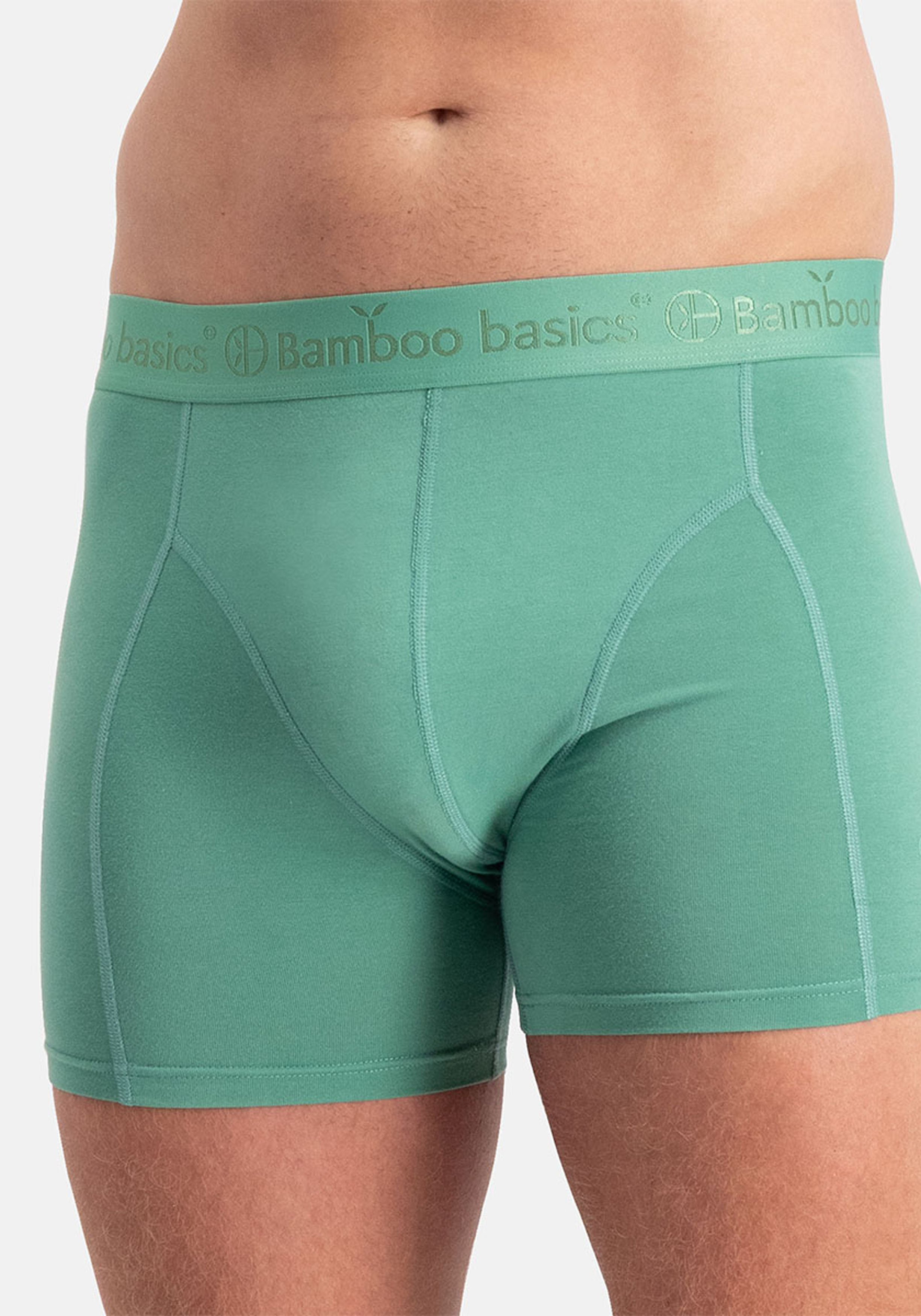 Bamboo Basics Rico boxershorts (3-pack), heren boxershort, malachietgroen, donker teal, zwart