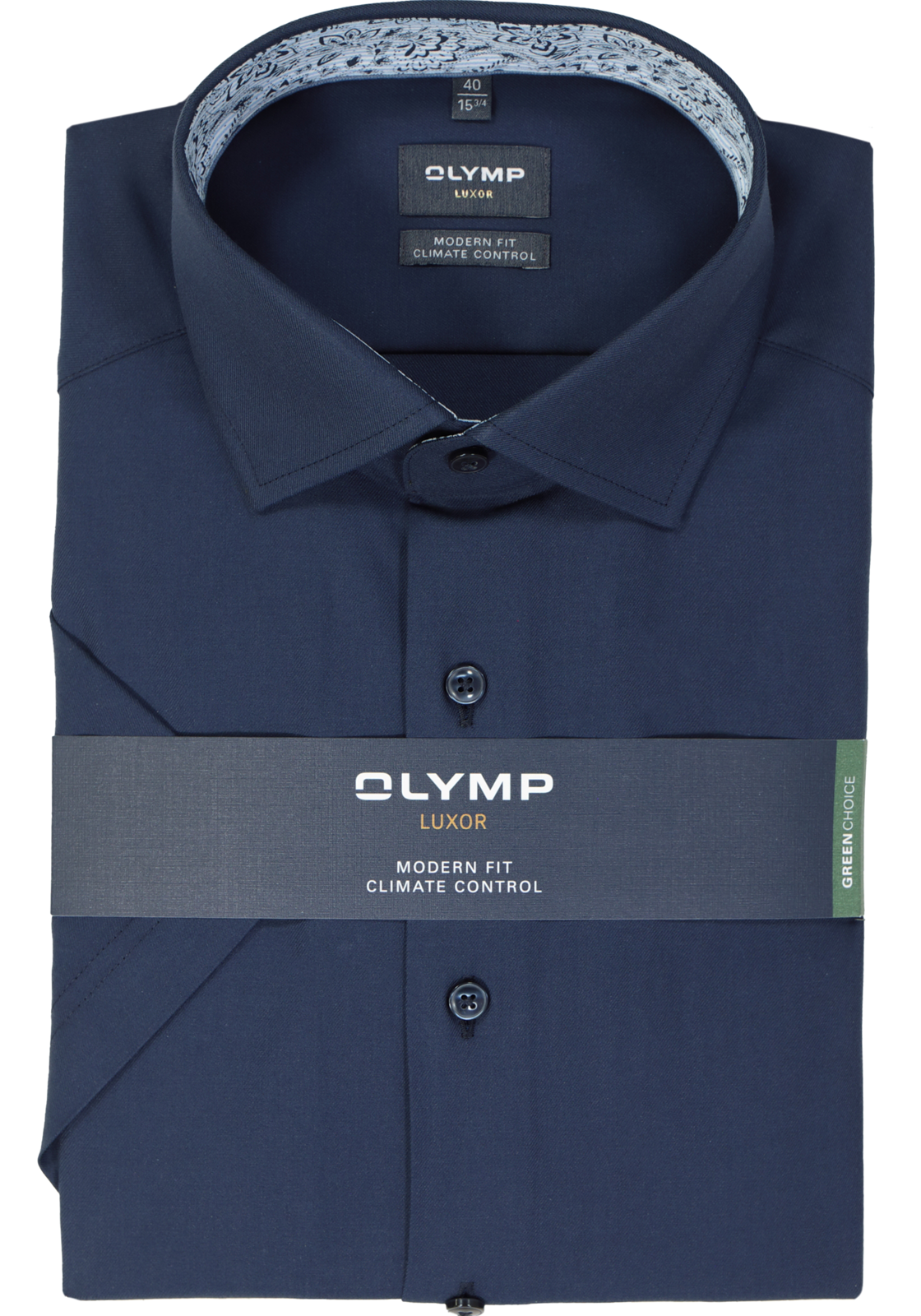 OLYMP 24/7 modern fit overhemd, korte mouw, twill, marine blauw OLYMP 24/7 modern fit overhemd, korte mouw, twill, marine blauw