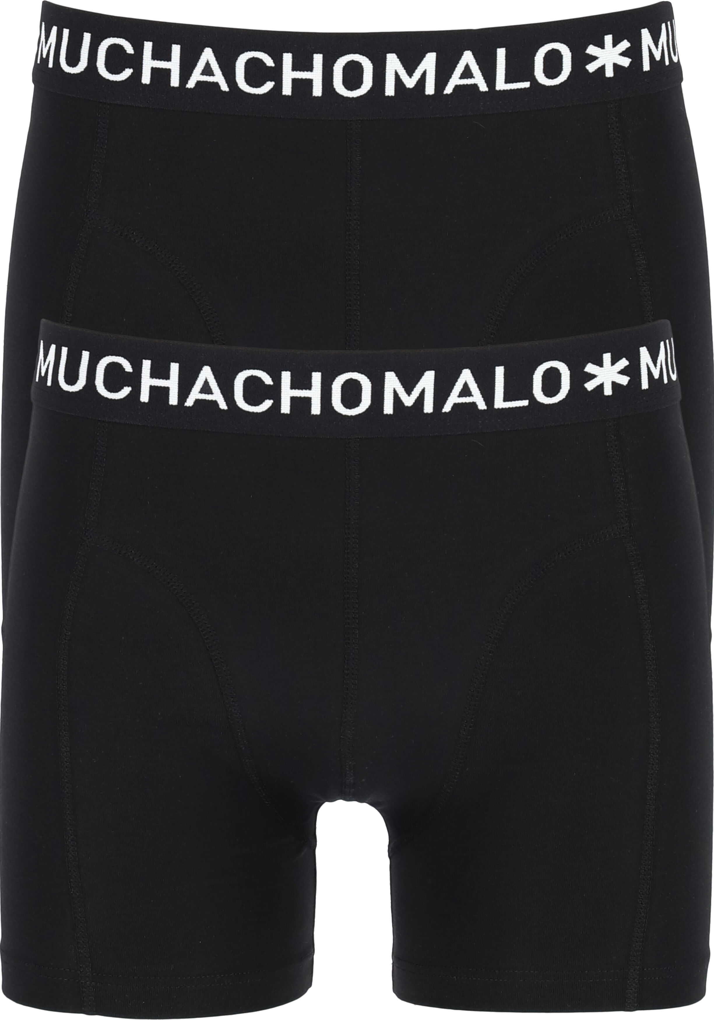 Muchachomalo boxershorts (2-pack), heren boxers normale lengte, zwart