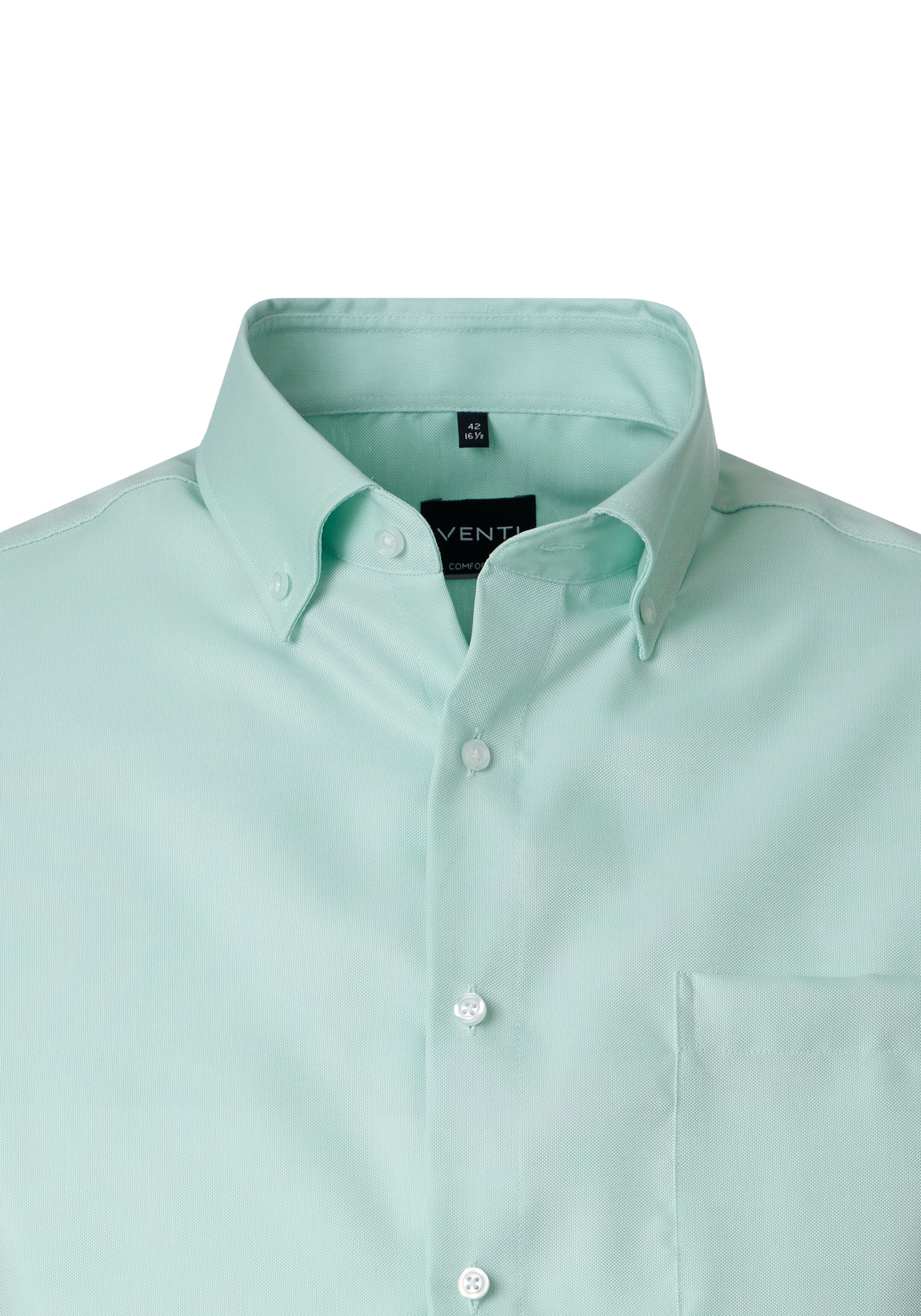 VENTI CASA MODA comfort fit overhemd, structuur, lichtgroen
