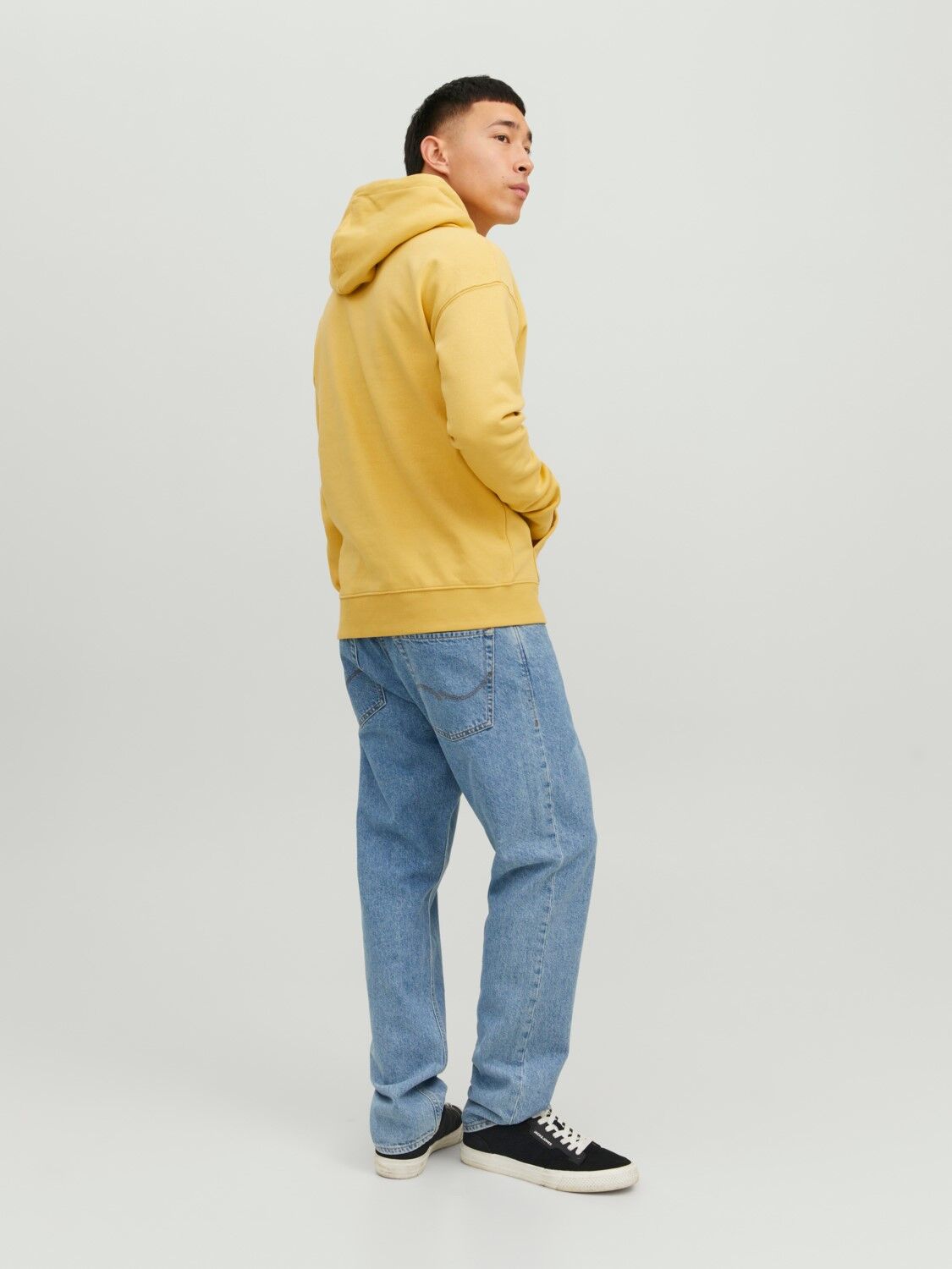 JACK & JONES Star basic sweat hood regular fit, heren hoodie katoenmengsel met capuchon, geel