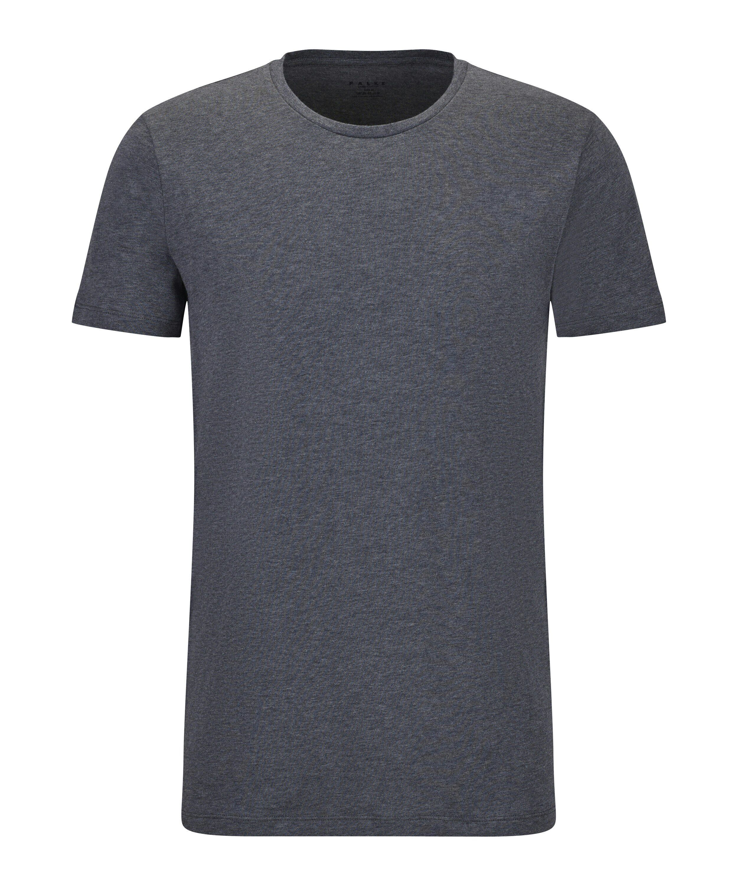 FALKE 2-pack heren T-shirt Daily Comfort, korte mouw, donkergrijs (dark grey -heather)