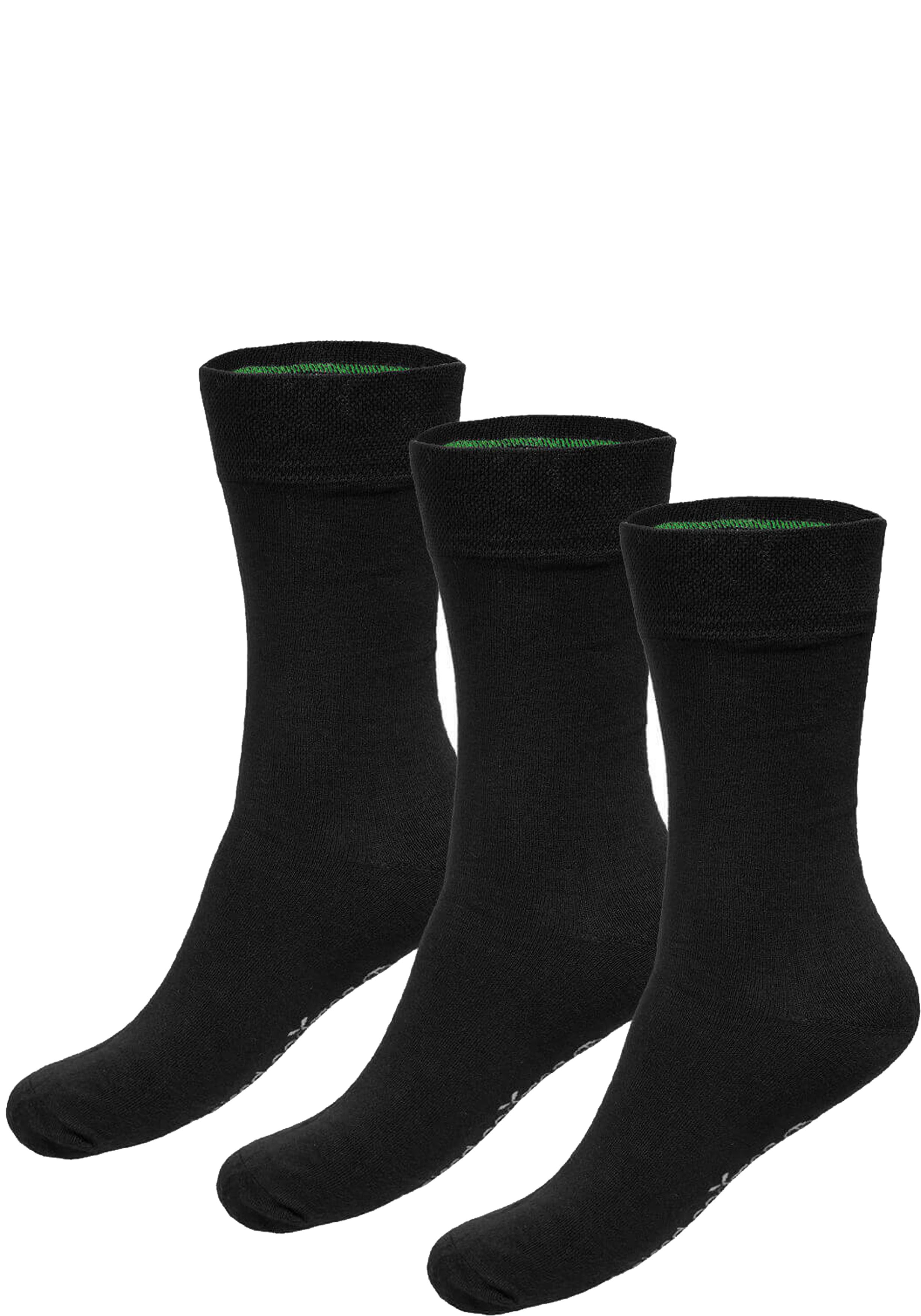 Bamboo Basics Beau socks (3-pack), unisex sokken, zwart