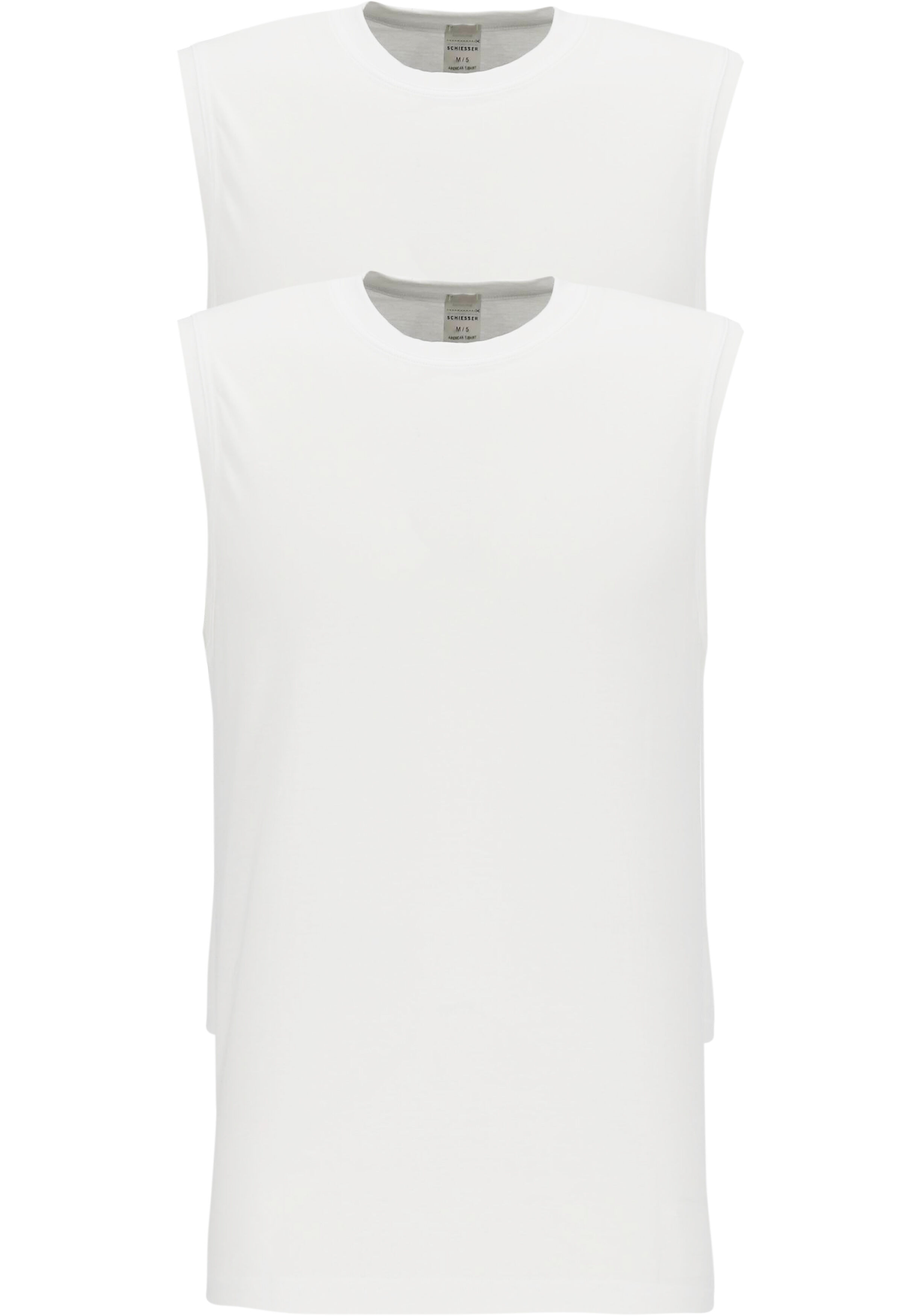 Schiesser American T-shirt Singlet 2-pack, wit 