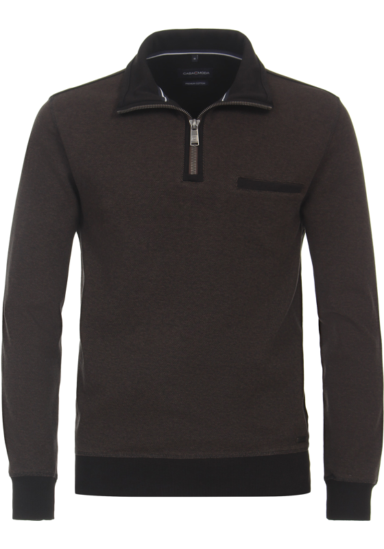CASA MODA comfort fit schipperstrui, bruin melange CASA MODA comfort fit schipperstrui, bruin melange