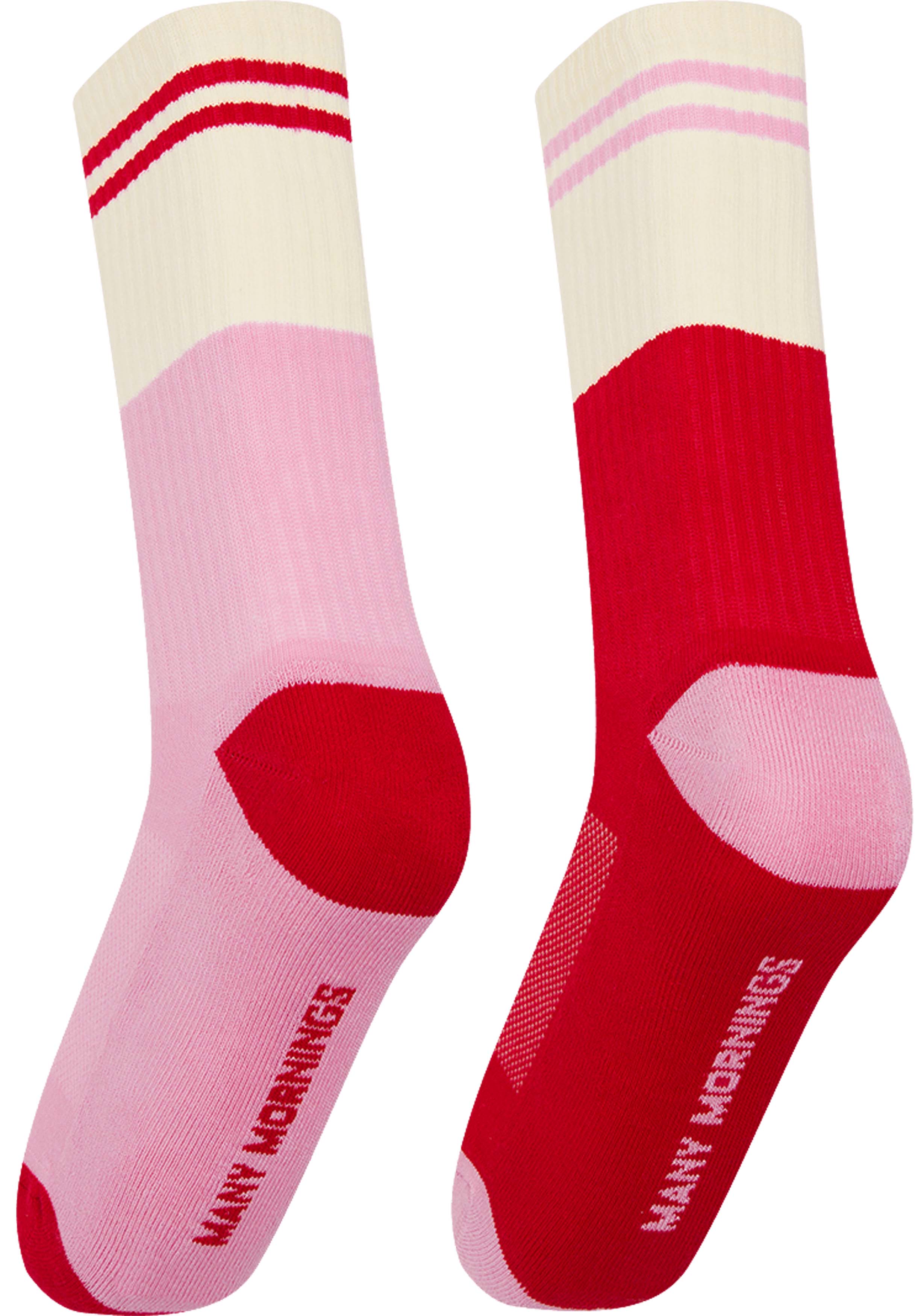 Many Mornings unisex sportsokken, Red Romance