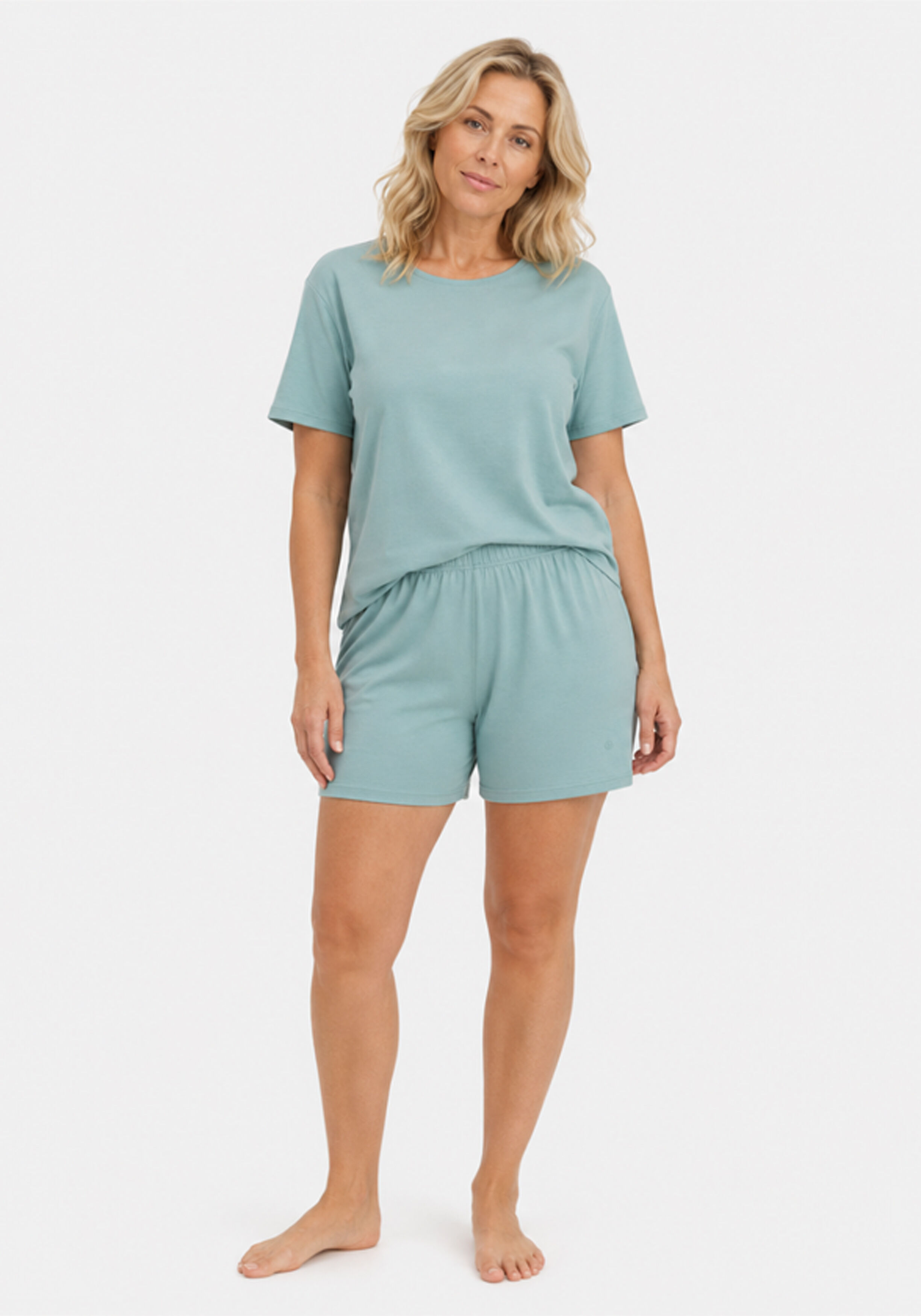 Bamboo Basics Nicole shortama set, dames shortama, groen