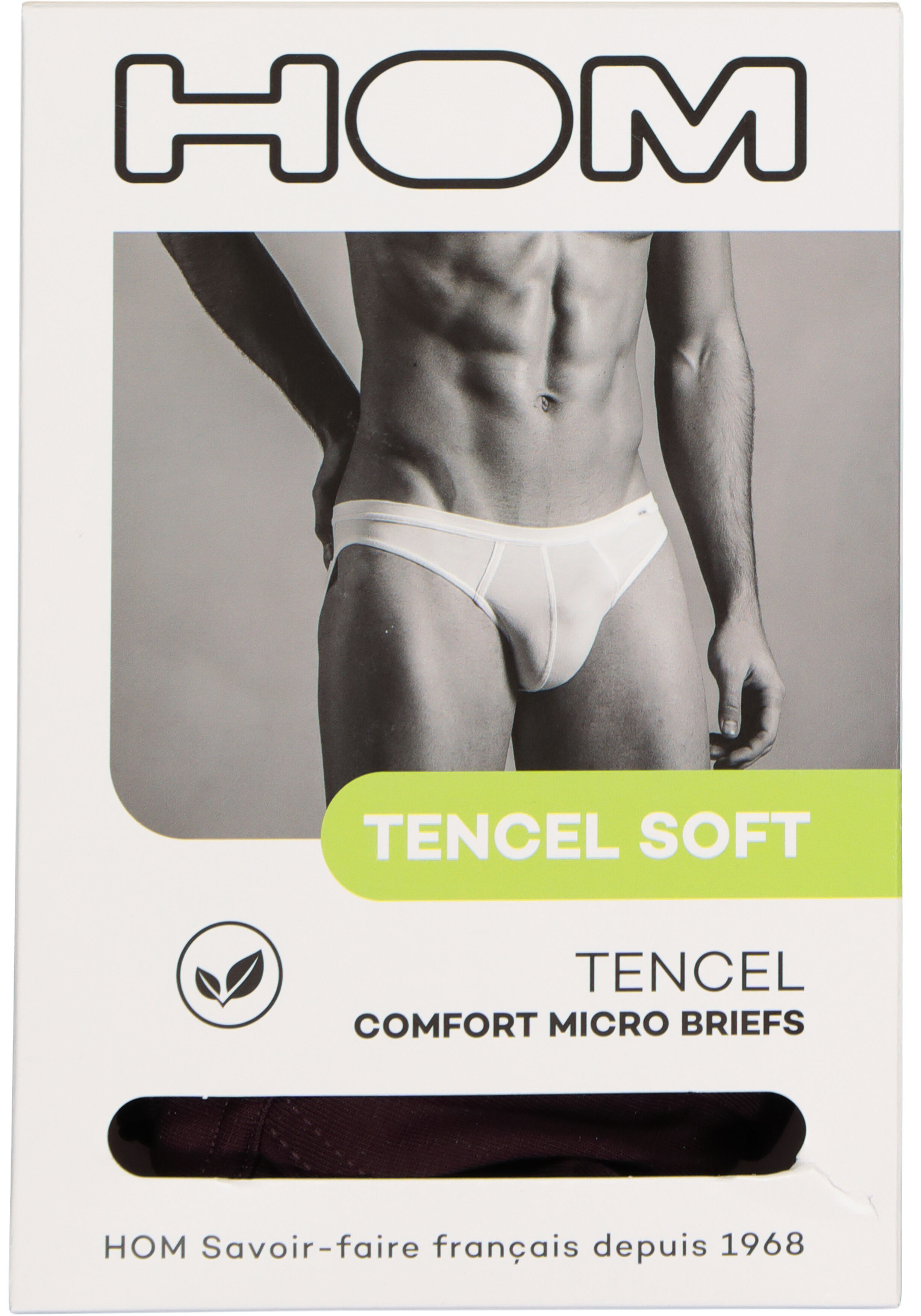 HOM Tencel soft comfort micro briefs (1-pack), heren micro slip, bordeaux