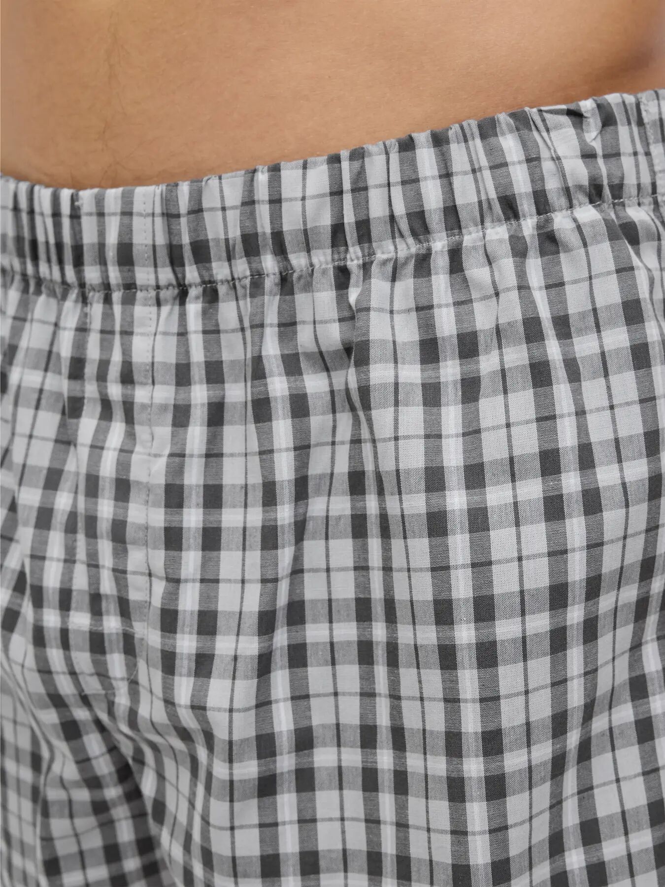 JACK & JONES Jacmilano woven boxers (3-pack), heren wijde boxers, poppy seed black, vapor blue checks