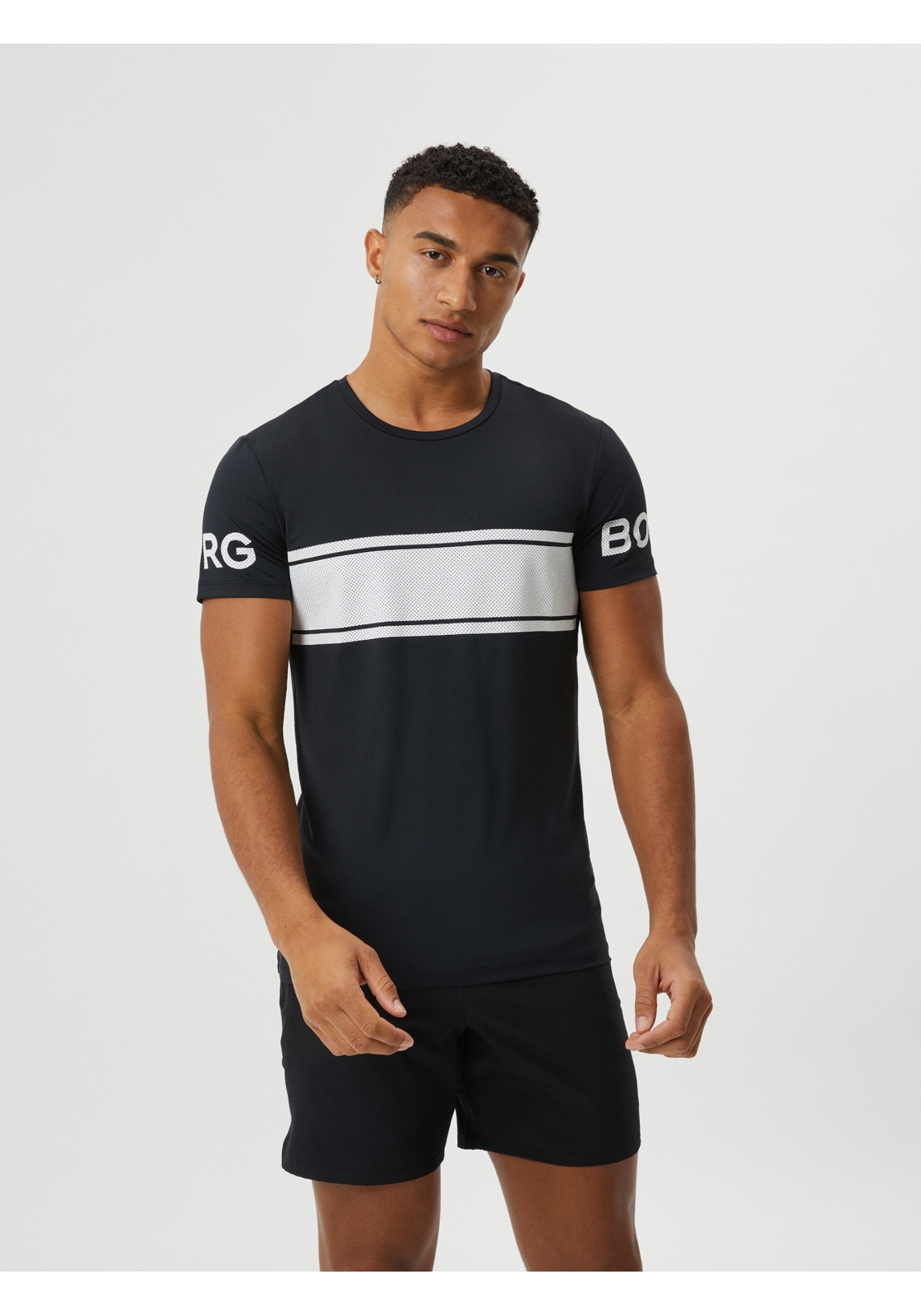 image_2_10002814_BK001_1 Bjorn Borg T-shirt stripe, zwart