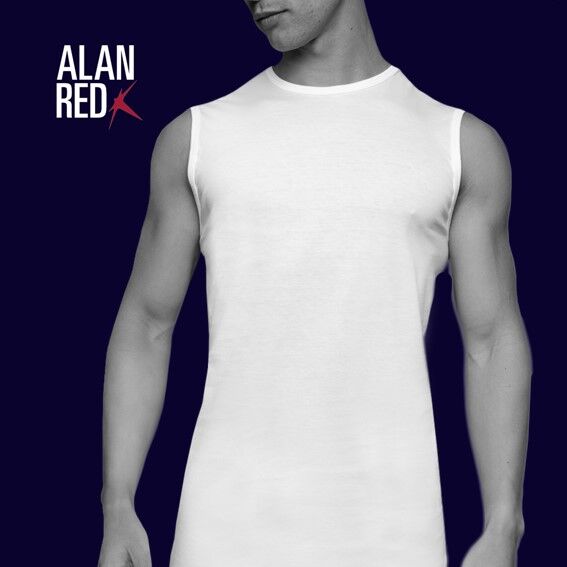 ALAN RED singlets Montana (2-pack), O-hals, wit 