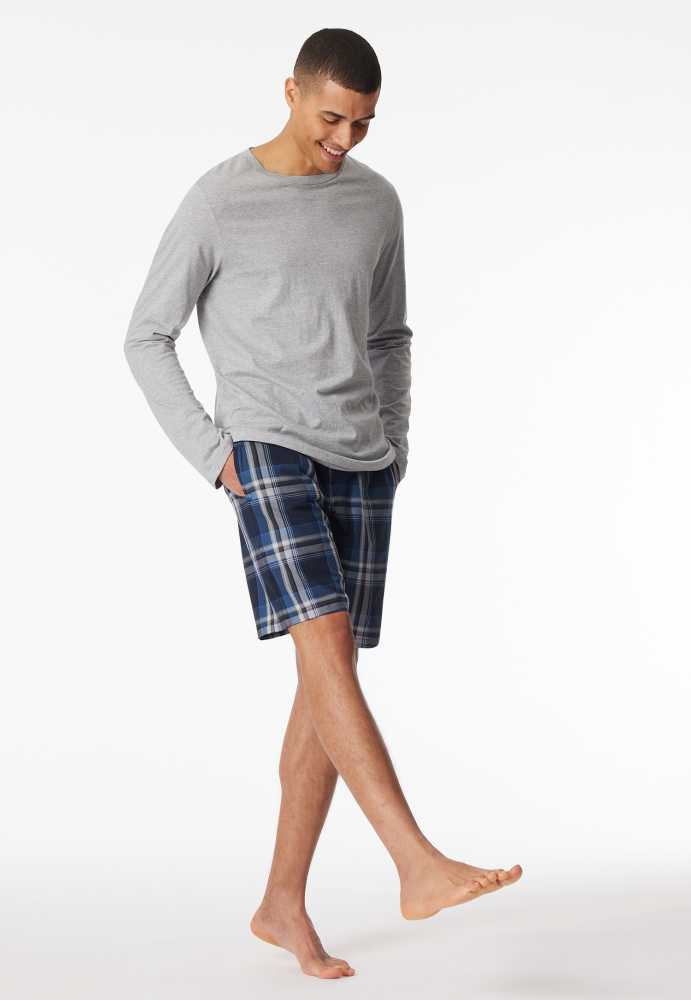 SCHIESSER Mix + Relax Short, heren korte pyjama- of loungebroek, multicolour geruit