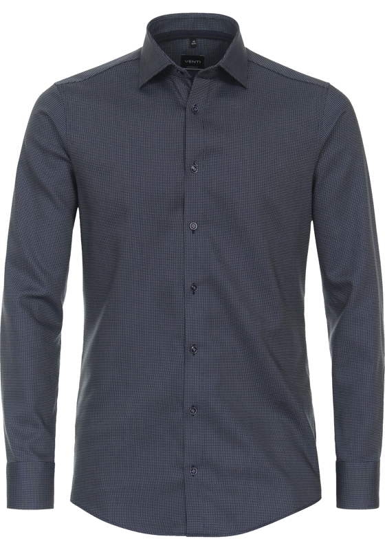 VENTI modern fit overhemd, dobby, blauw VENTI modern fit overhemd, dobby, blauw