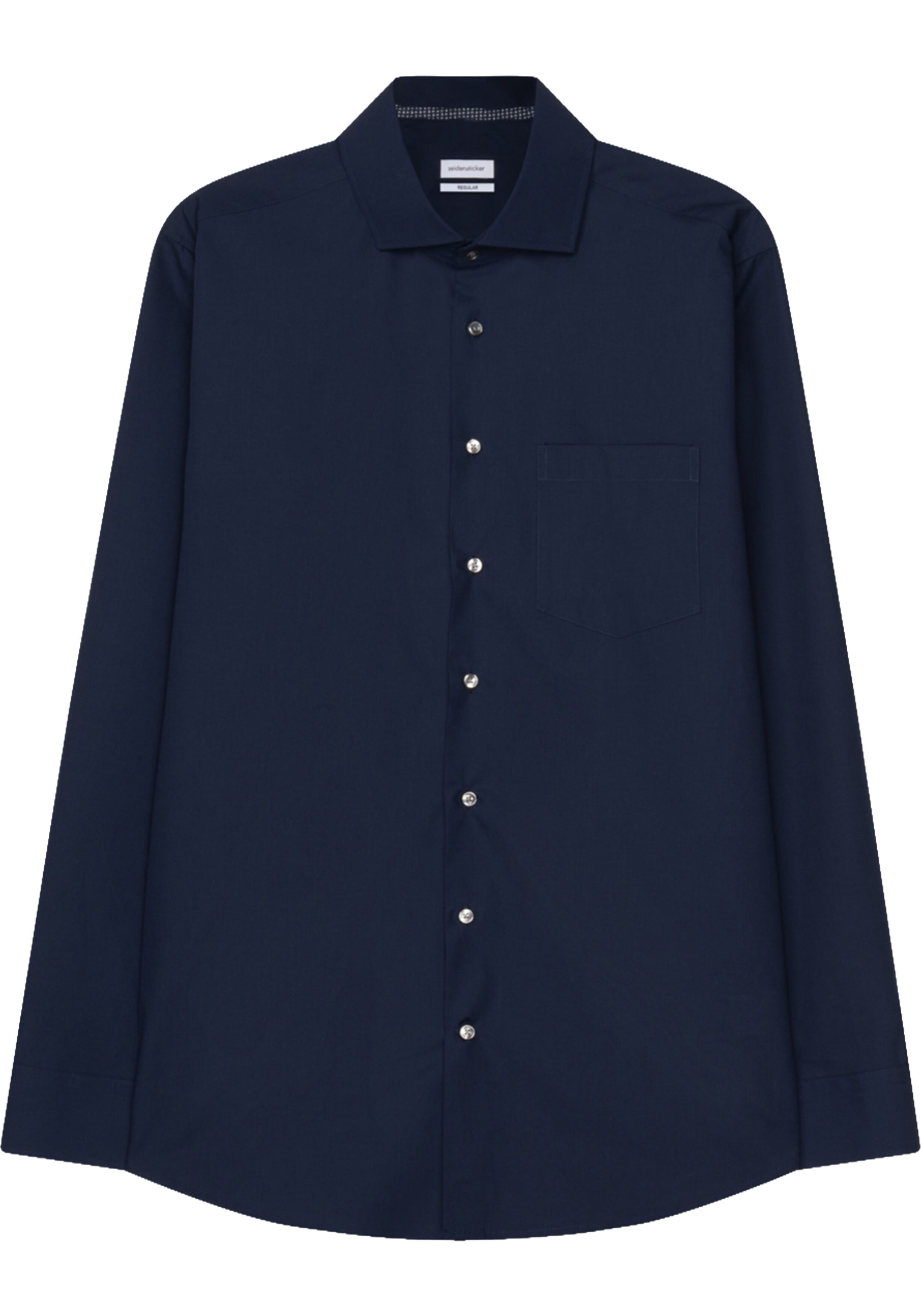 Seidensticker regular fit overhemd, popeline, blauw