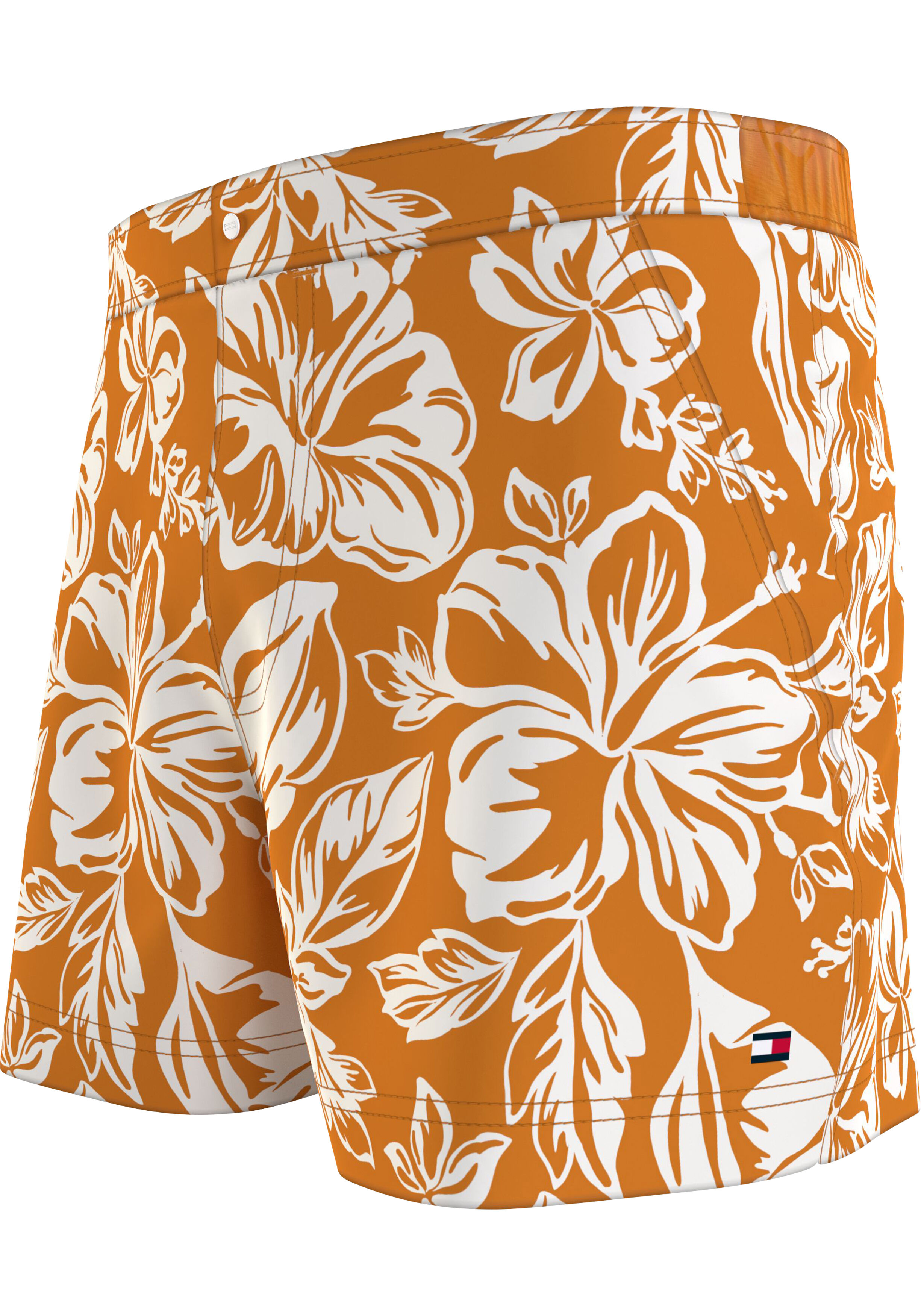 Tommy Hilfiger Medium Tailored swimshort, heren zwembroek, oranje dessin