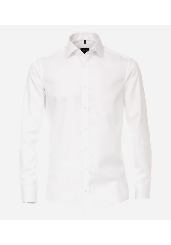 VENTI modern fit overhemd, mouwlengte 7, twill, wit VENTI modern fit overhemd, mouwlengte 7, twill, wit