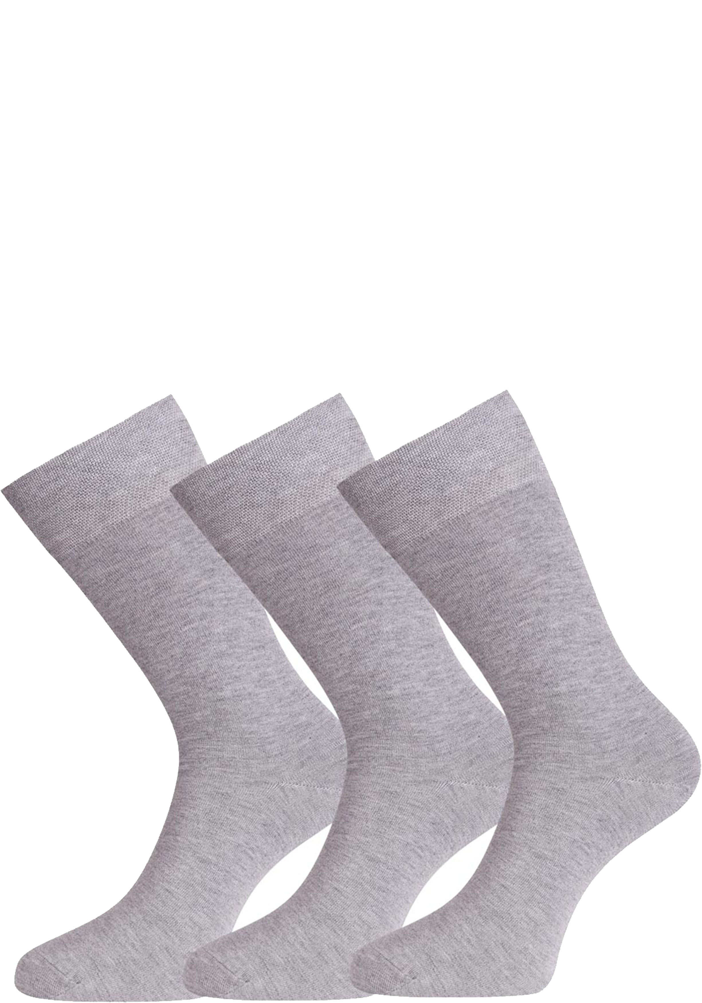Bamboo Basics Beau socks (3-pack), unisex sokken, grijs melange