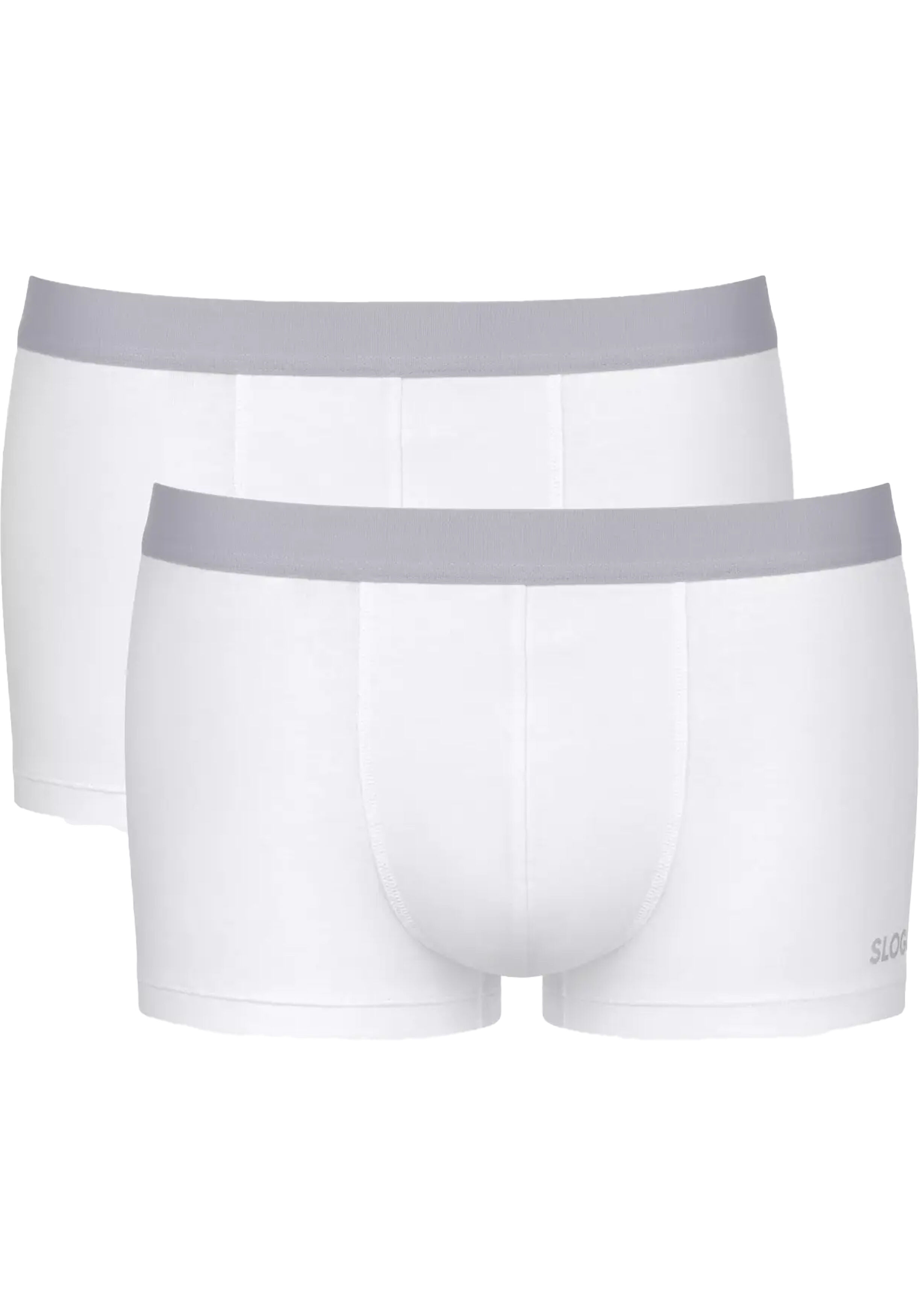 Sloggi Men GO ABC 2.0 Hipster, heren boxershort korte pijp (2-pack), wit