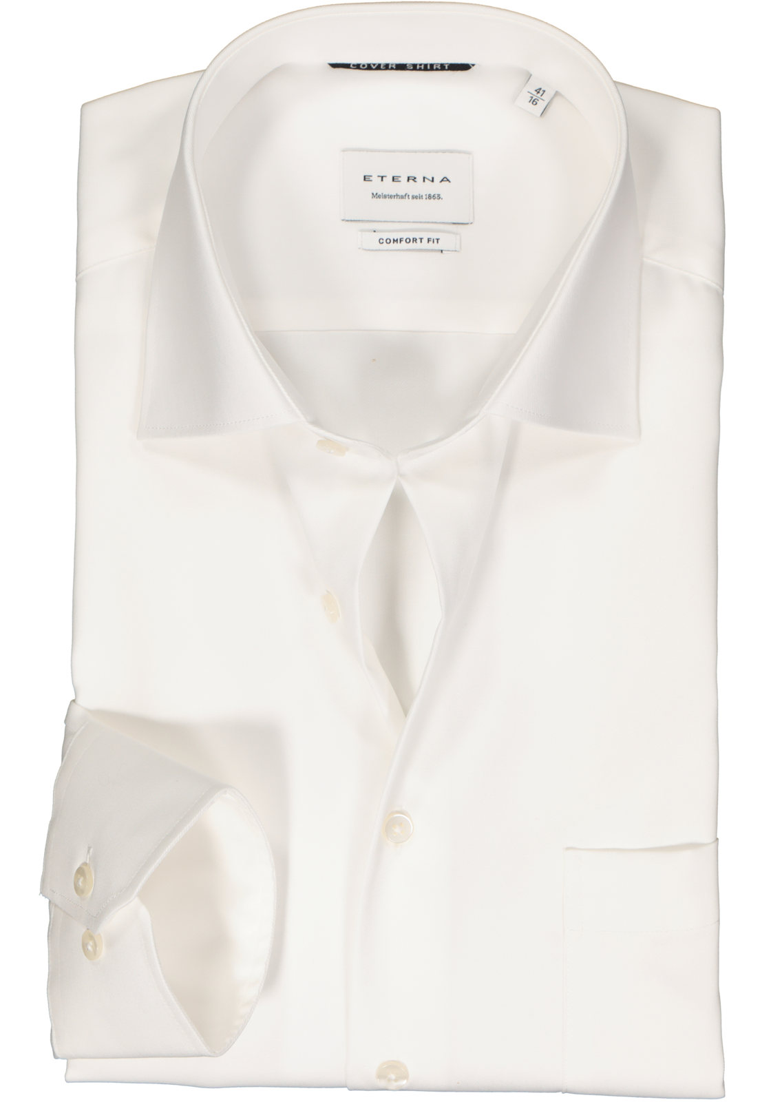 1-4067159175351_eterna-overhemd_HR ETERNA comfort fit overhemd, twill, ecru
