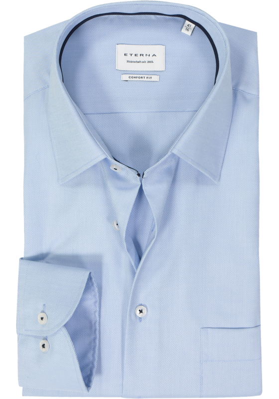 ETERNA comfort fit overhemd, natte, lichtblauw ETERNA comfort fit overhemd, natte, lichtblauw