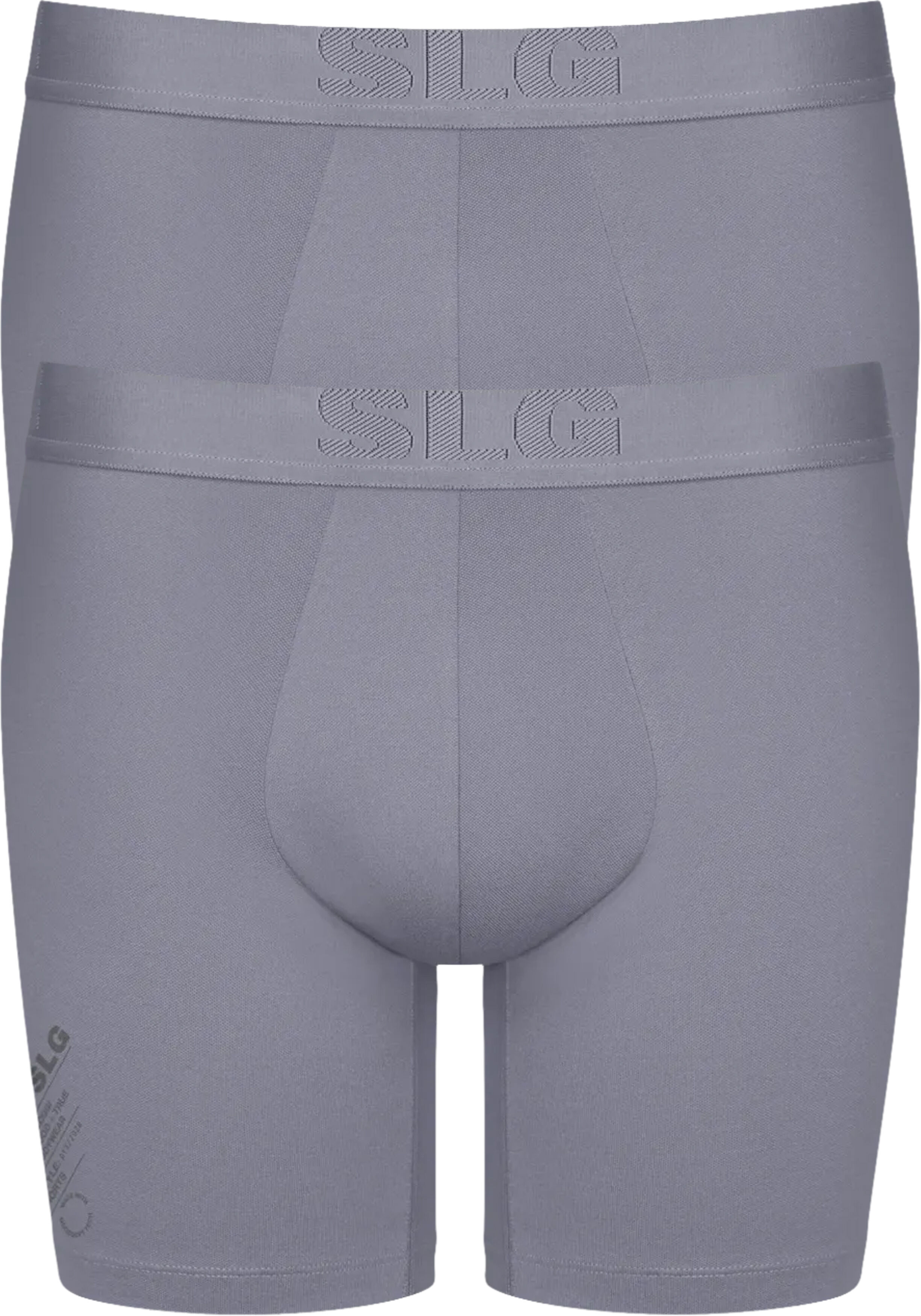 Sloggi Men SLG Base Soft Short, heren boxershort korte pijp (2-pack), grijsblauw