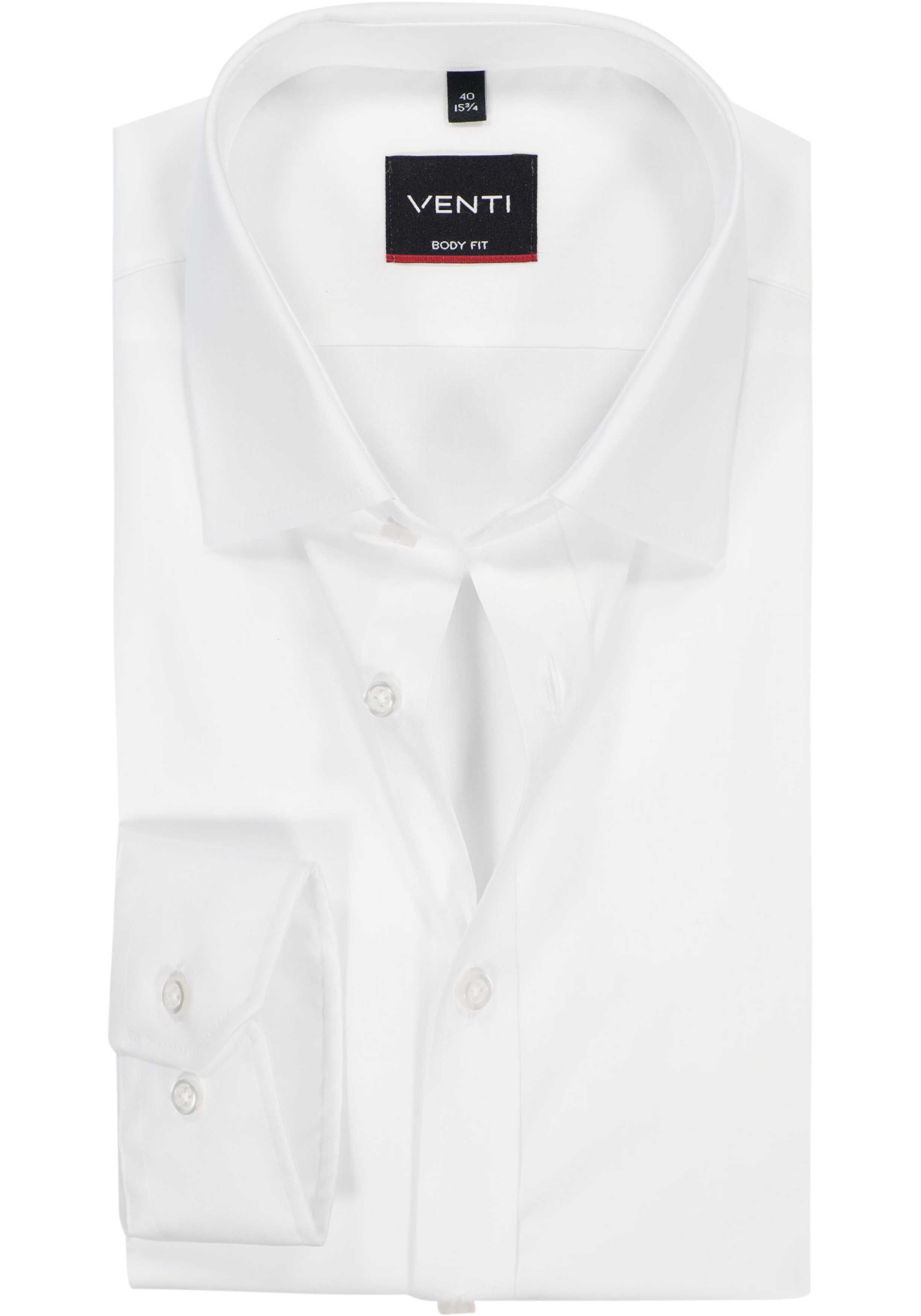 VENTI body fit overhemd, popeline, wit