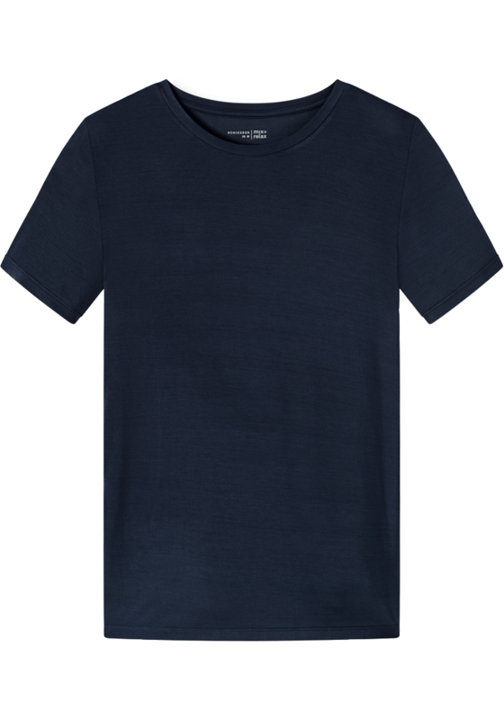 SCHIESSER Mix+Relax T-shirt, dames shirt korte mouwen modal blauw SCHIESSER Mix+Relax T-shirt, dames shirt korte mouwen modal blauw