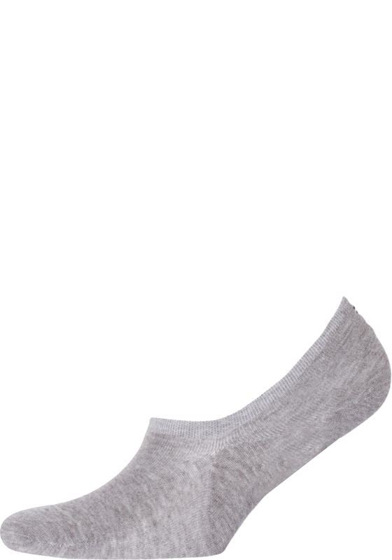 Tommy Hilfiger Footie Socks (2-pack), heren sneaker sokken katoen, onzichtbaar, grijs melange Tommy Hilfiger Footie Socks (2-pack), heren sneaker sokken katoen, onzichtbaar, grijs melange