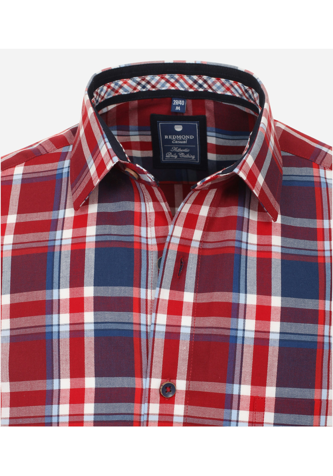 image_4_14c778b11ef06c66a4087a4365c2daf1jpgautoformatbgF3F3F3blend-alpha100blend-colorF3F3F3blend-modedarkenfitclampp Redmond modern fit overhemd, popeline, rood geruit