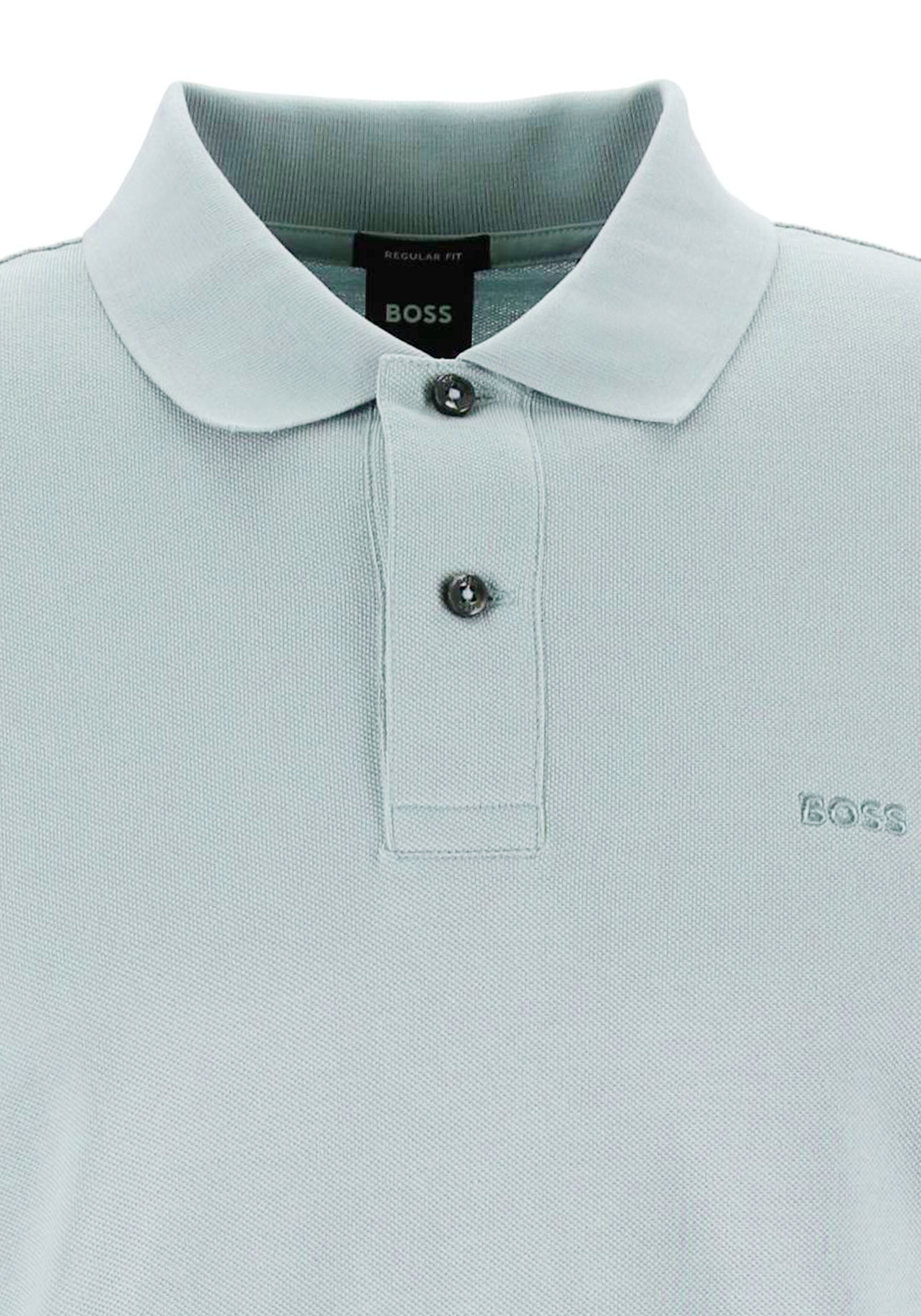 BOSS Pallas regular fit polo, pique, lichtblauw