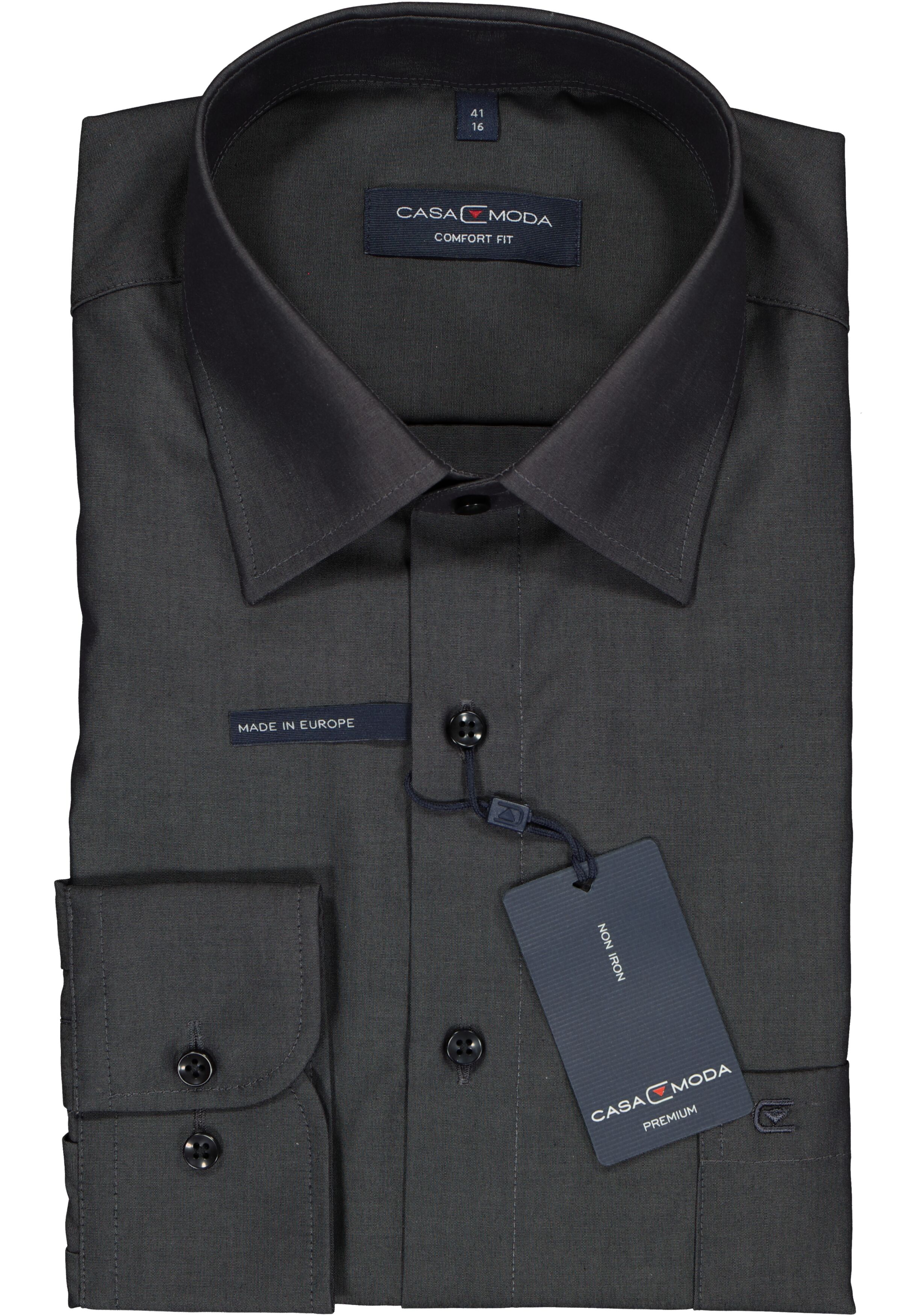 CASA MODA comfort fit overhemd, antraciet grijs 