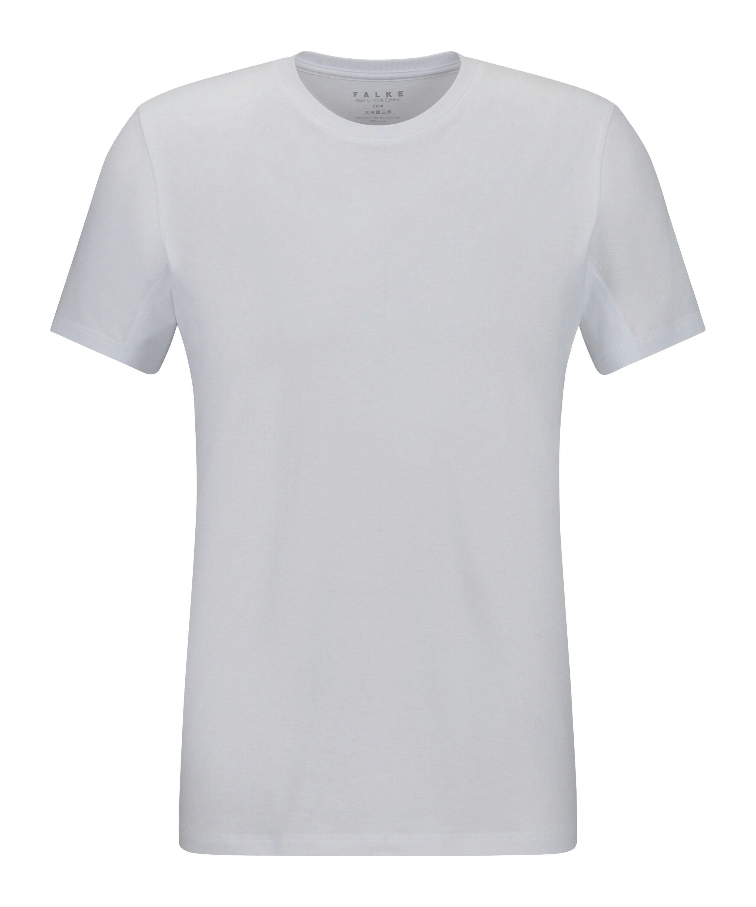 FALKE heren T-shirt Daily Climate Control, korte mouw, wit (white)