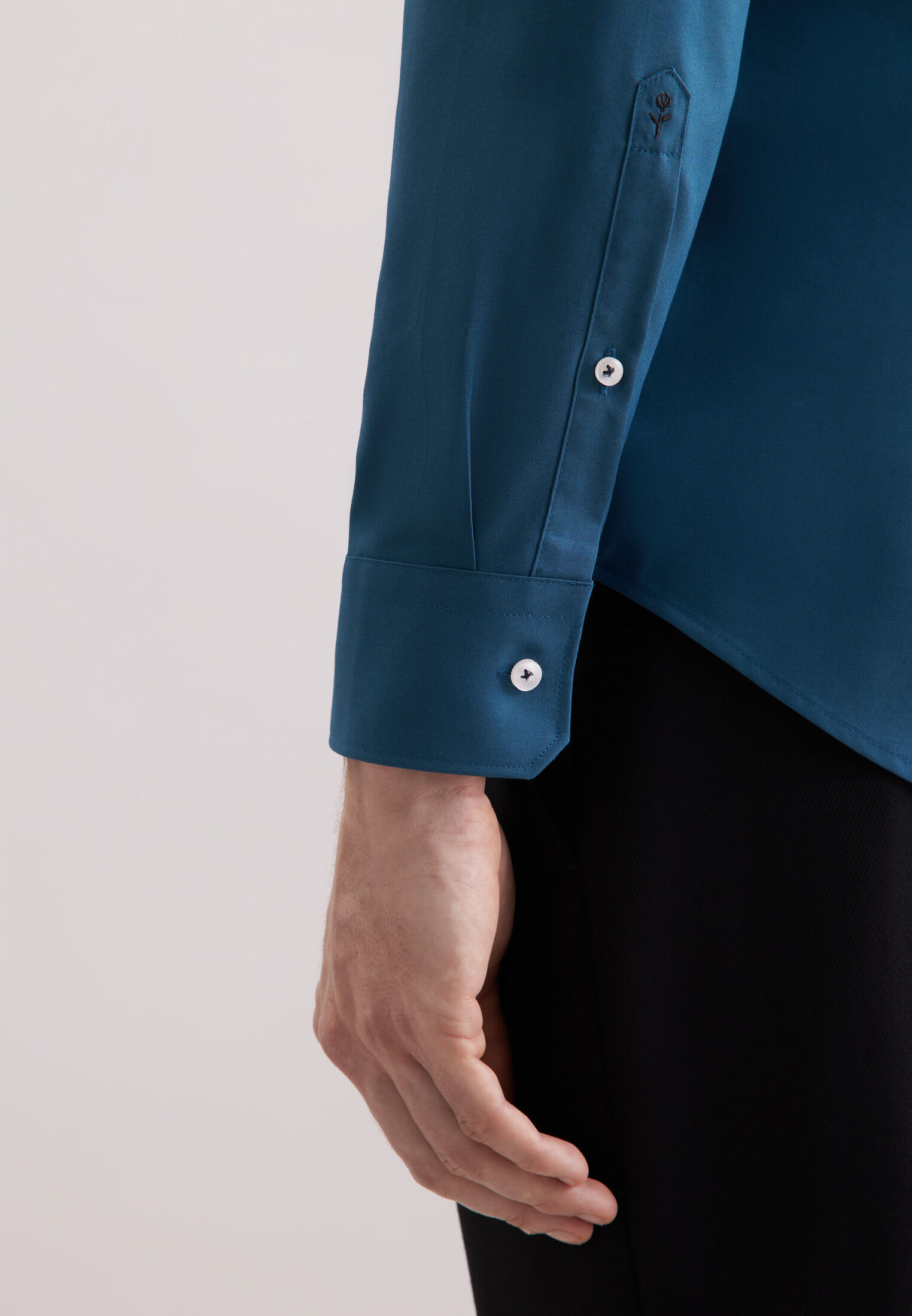 Seidensticker slim fit overhemd, popeline, groen