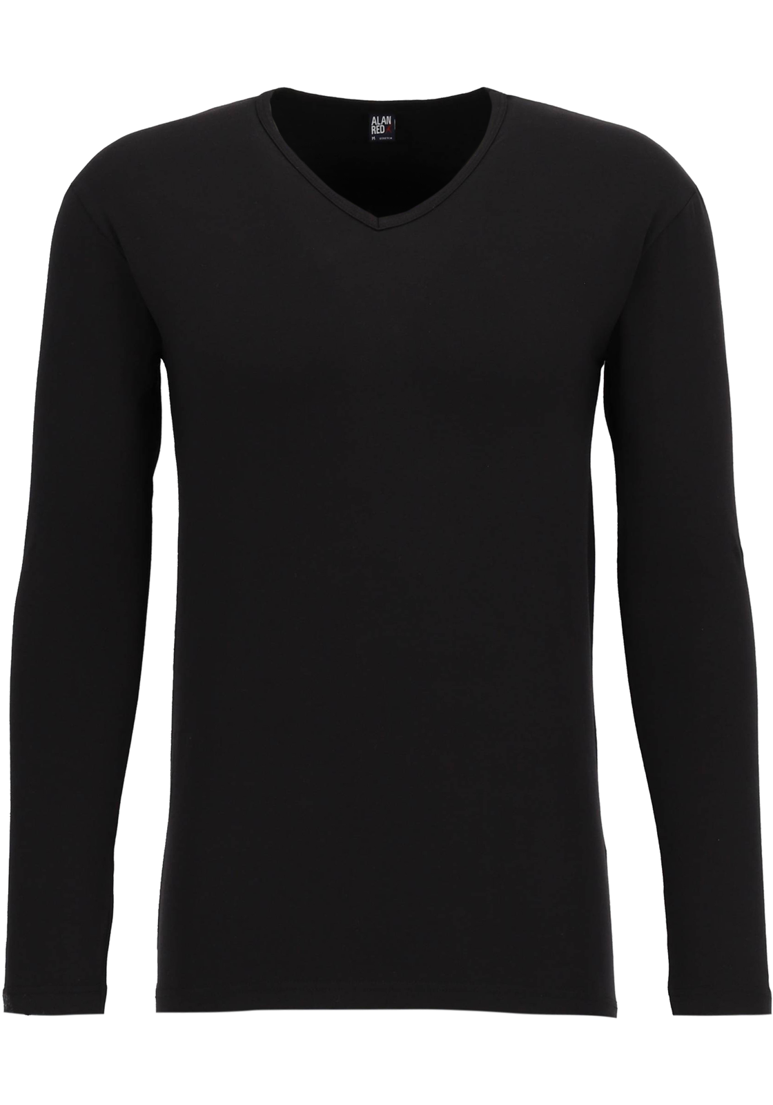 ALAN RED T-shirt Oslo (1-pack), V-hals lange mouw stretch, zwart ALAN RED T-shirt Oslo (1-pack), V-hals lange mouw stretch, zwart