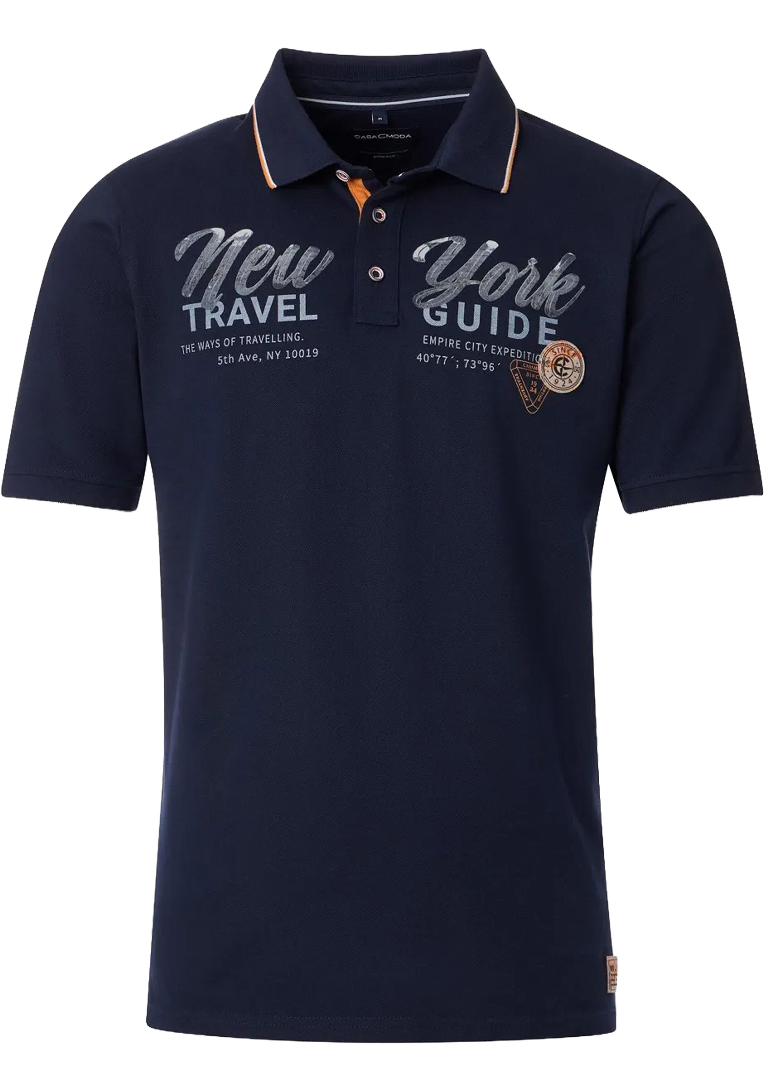 CASA MODA comfort fit heren polo, blauw