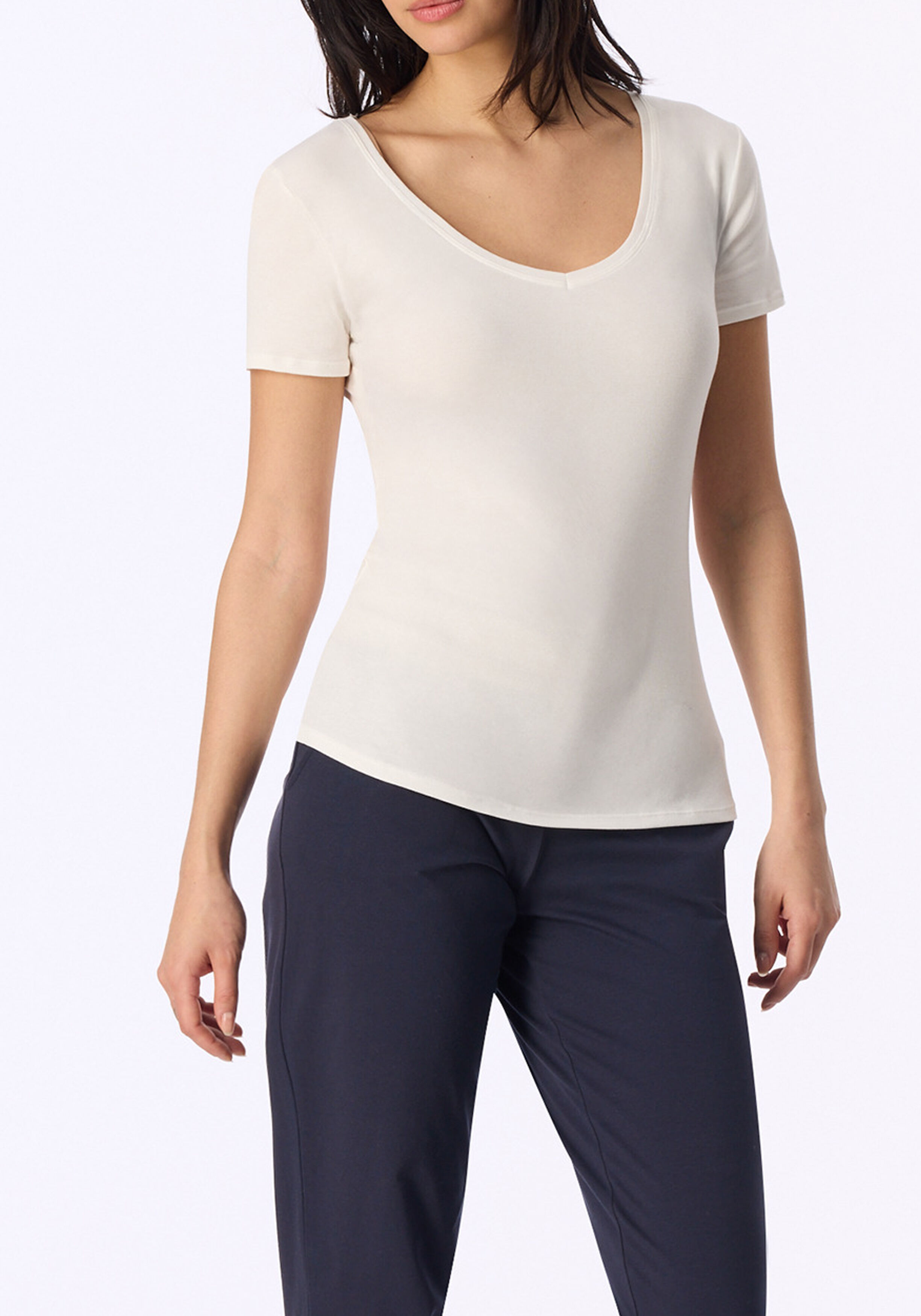 SCHIESSER Naturschonheit T-shirt (1-pack), dames shirt korte mouwen champagne