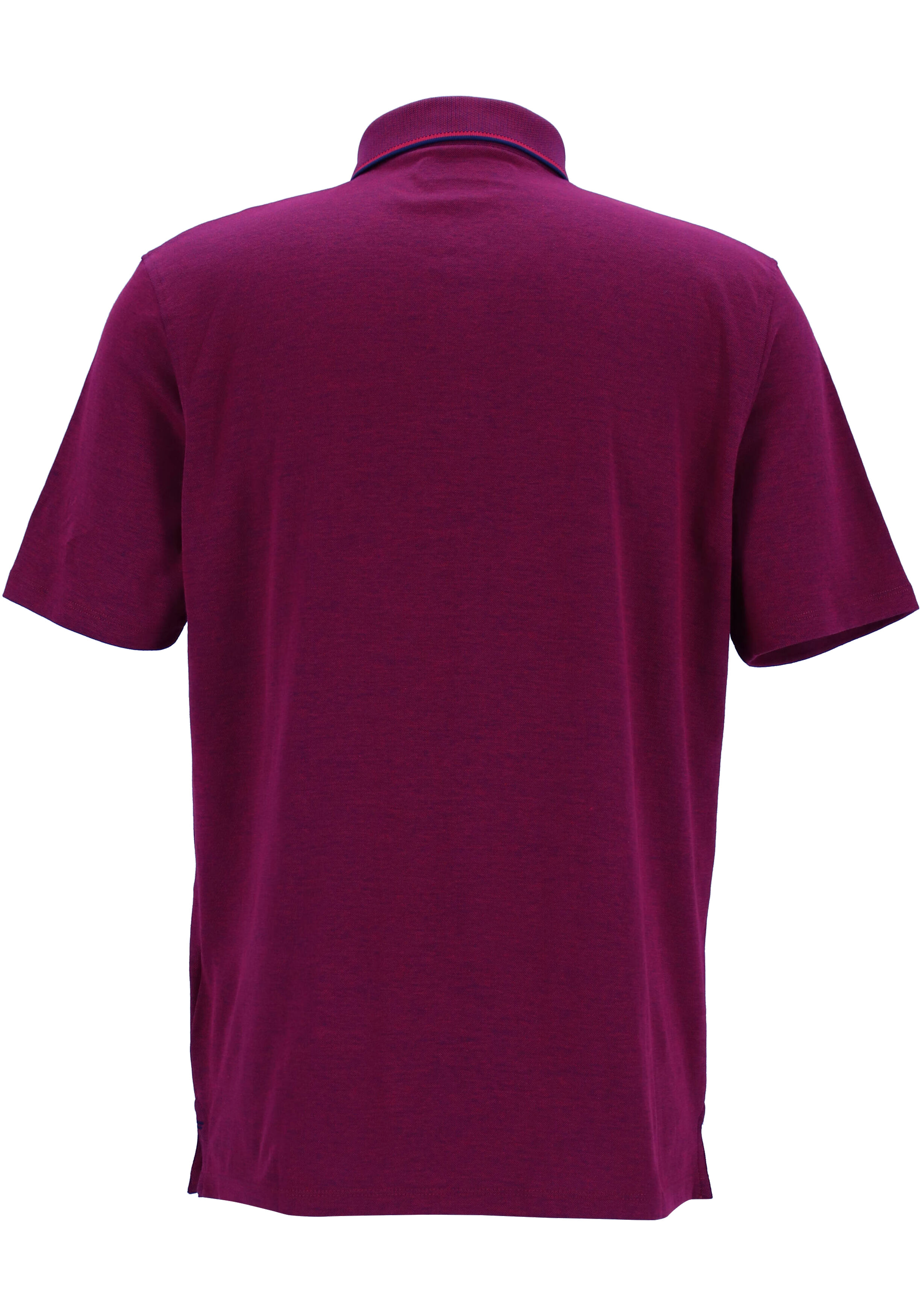 CASA MODA comfort fit poloshirt, donkerroze met blauw melange