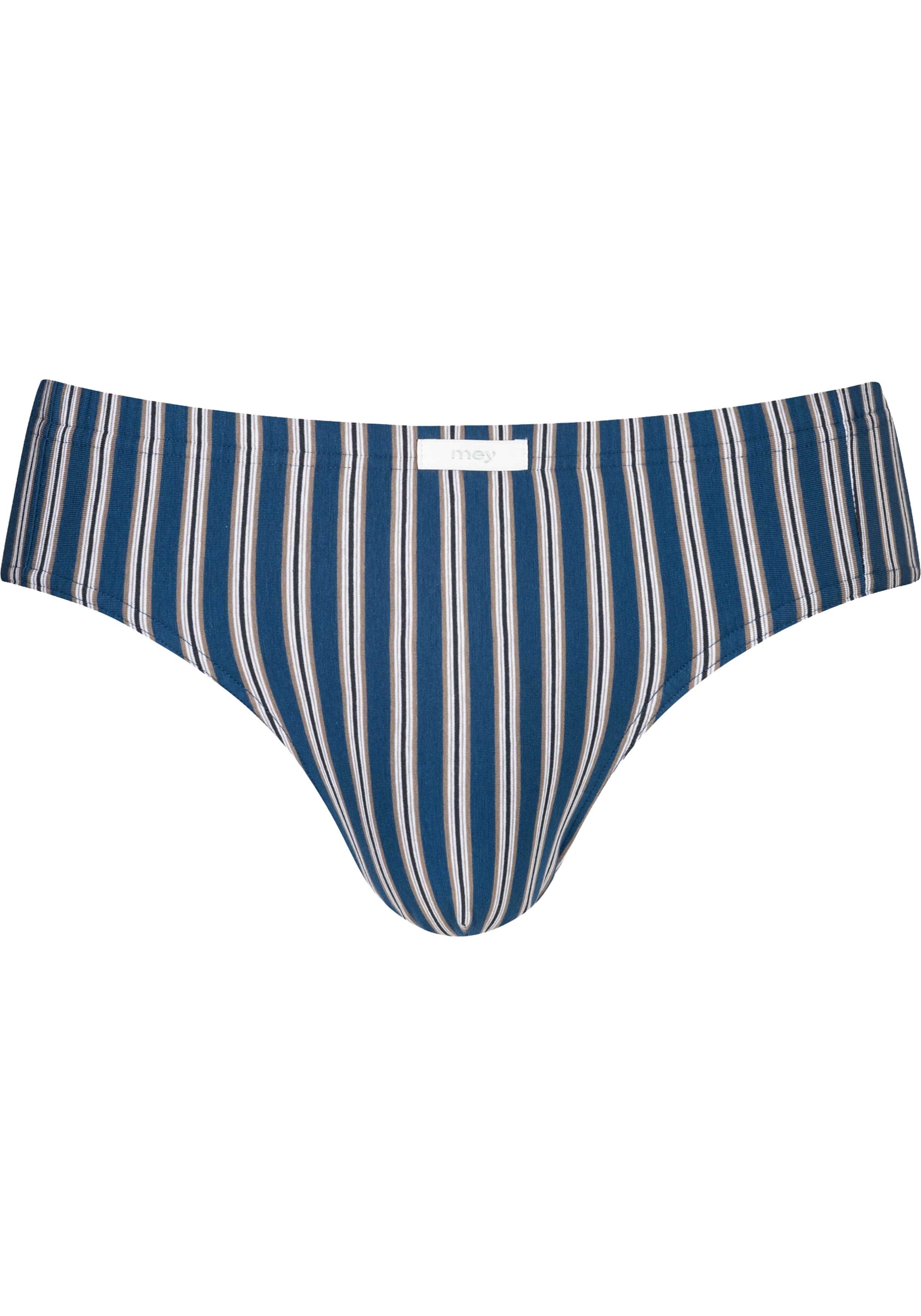 Mey heren jazz pants Stream Stripes, slip, blauw met wit