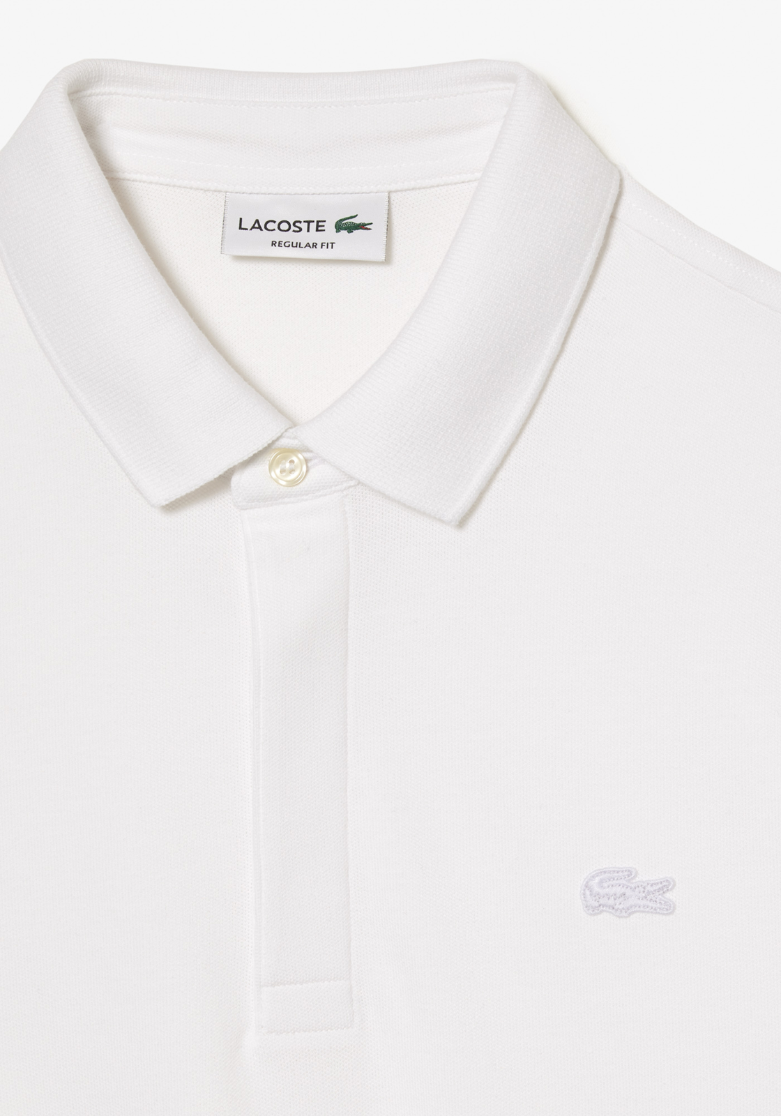 Lacoste Paris Stretch Pique Polo Regular Fit, wit Lacoste Paris Stretch Pique Polo Regular Fit, wit